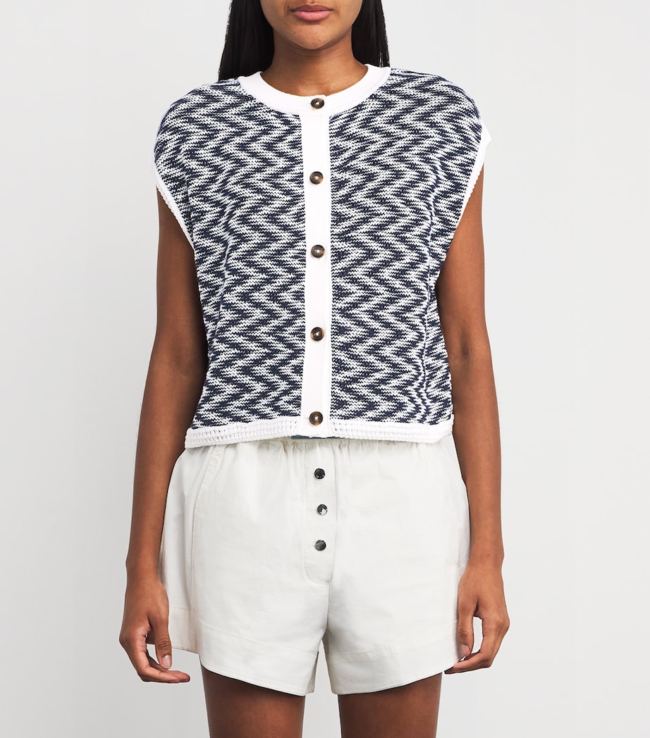 Button-Up Olivia Sweater Vest CLOUD/NAVY Image 3