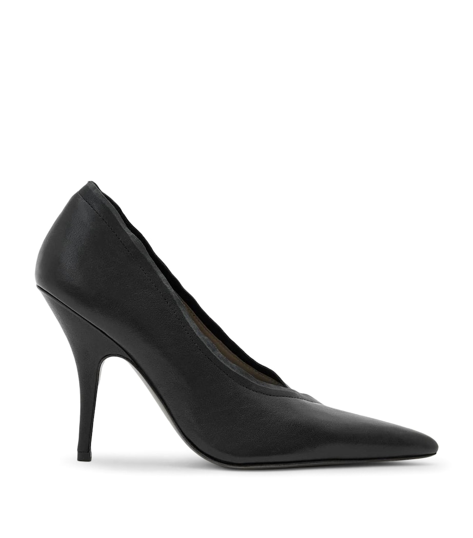 AllSaints Leather Vera Pumps 100 Black Image 1