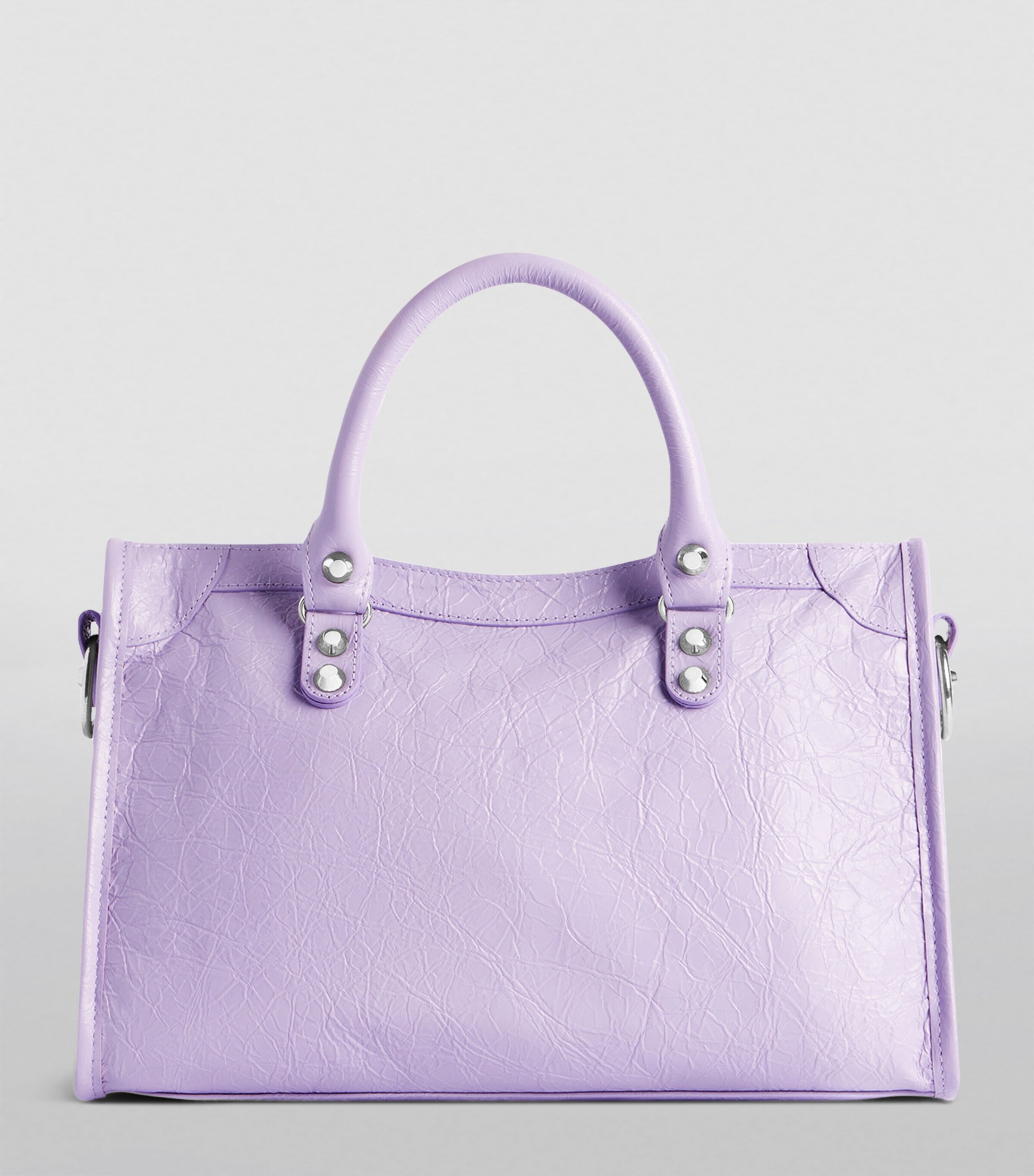 Balenciaga Purple Small Leather Le City Top-Handle Bag | Harrods US