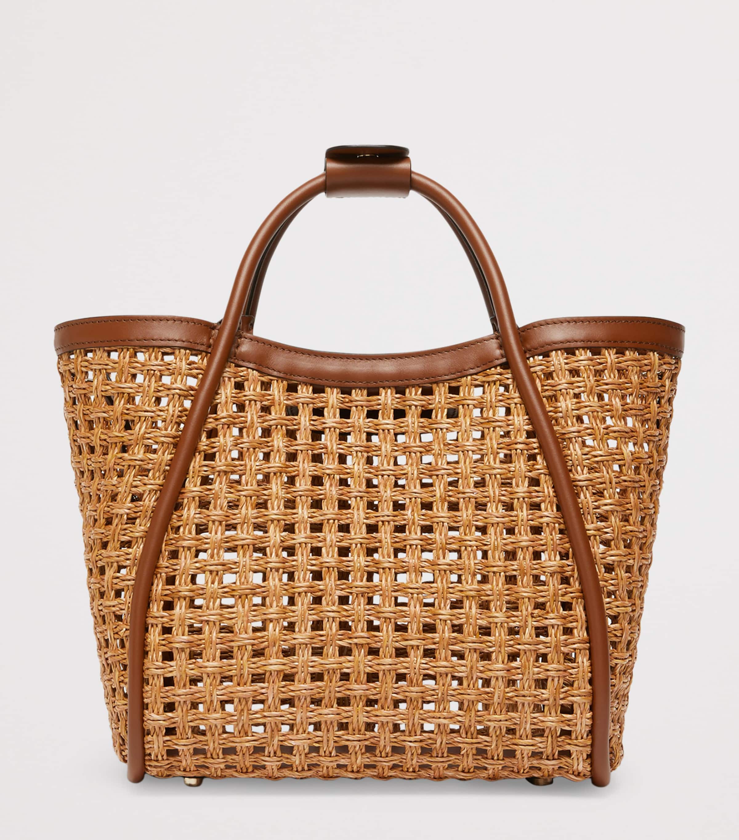 Max Mara Woven Tote Bag Beige Image 4