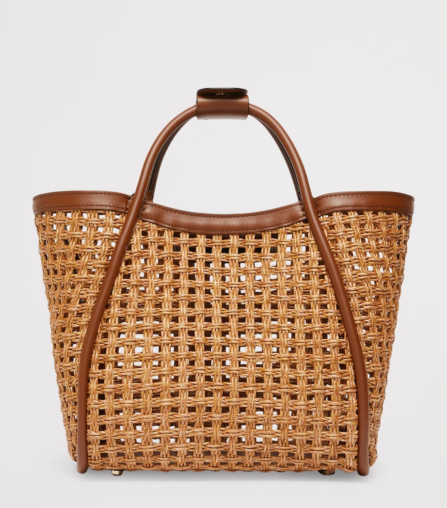 Max Mara Woven Tote Bag Beige Image 4