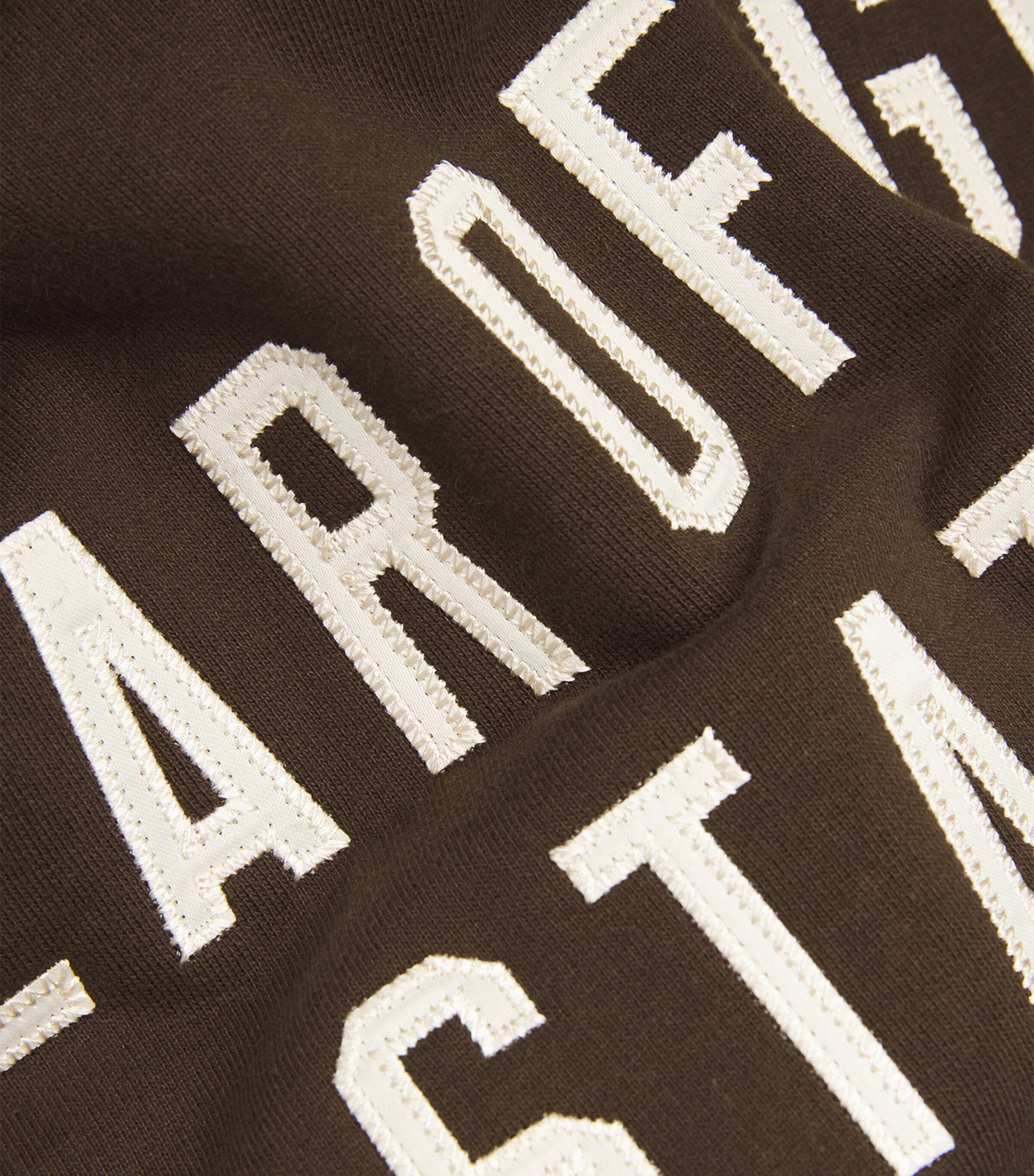 FEAR OF GOD ESSENTIALS Mens University Crest Zip-Up Hoodie Brown Image 5