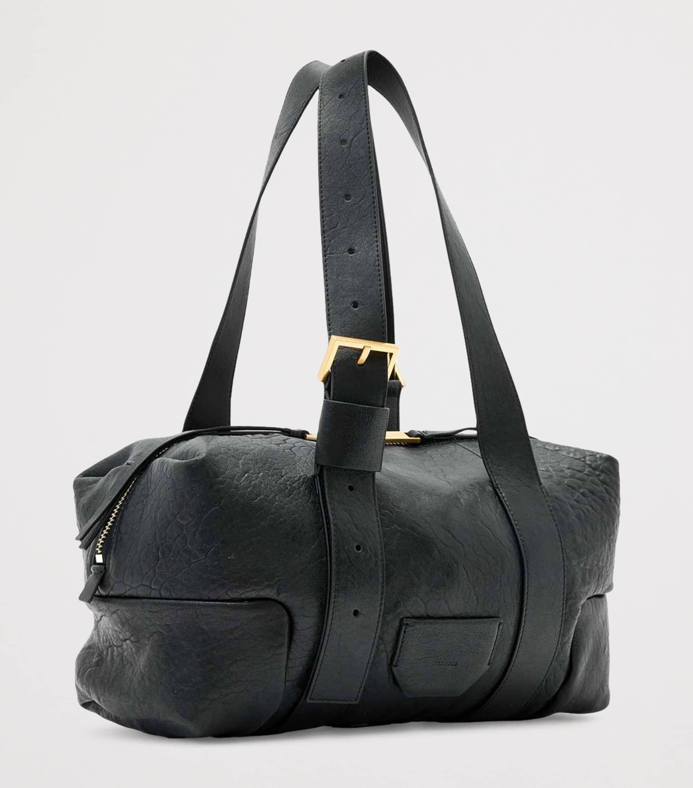 Leather Ares Shoulder Bag BLACK Image 2