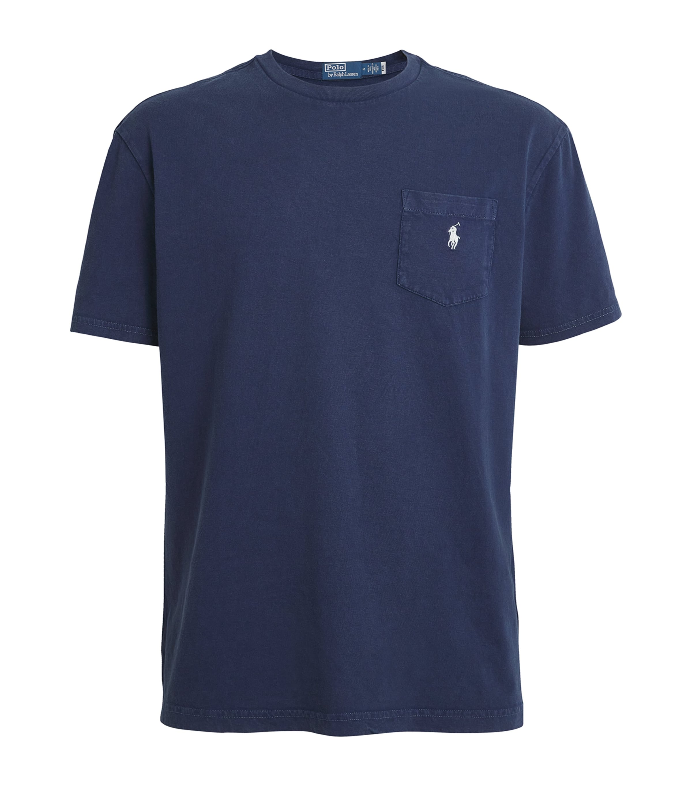 Polo Ralph Lauren Cotton-linen Polo Pony T-shirt In Navy