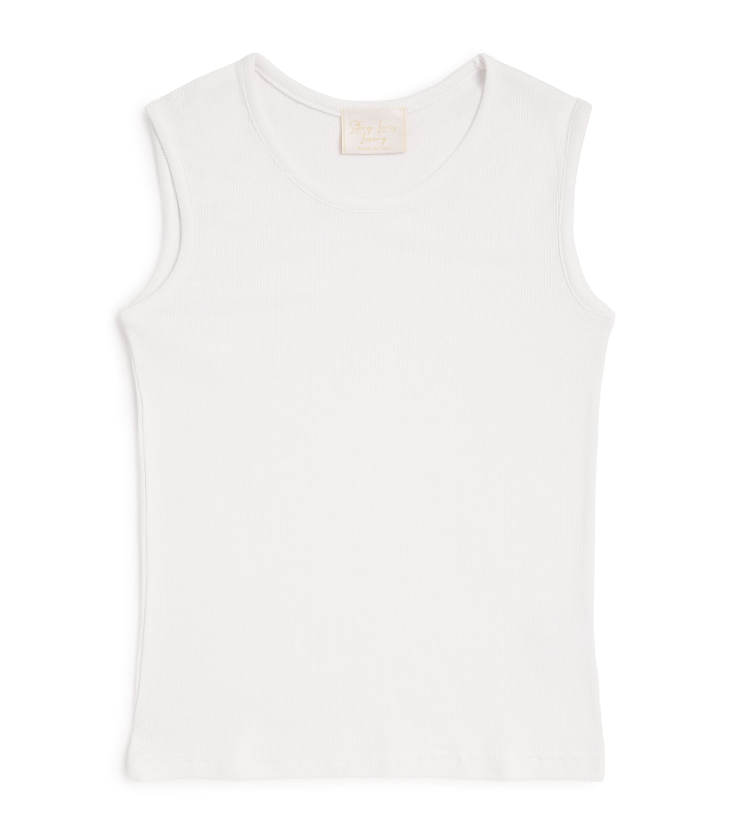 Story Loris Ribbed Tank Top (6-14 Years) Bianco Image 1