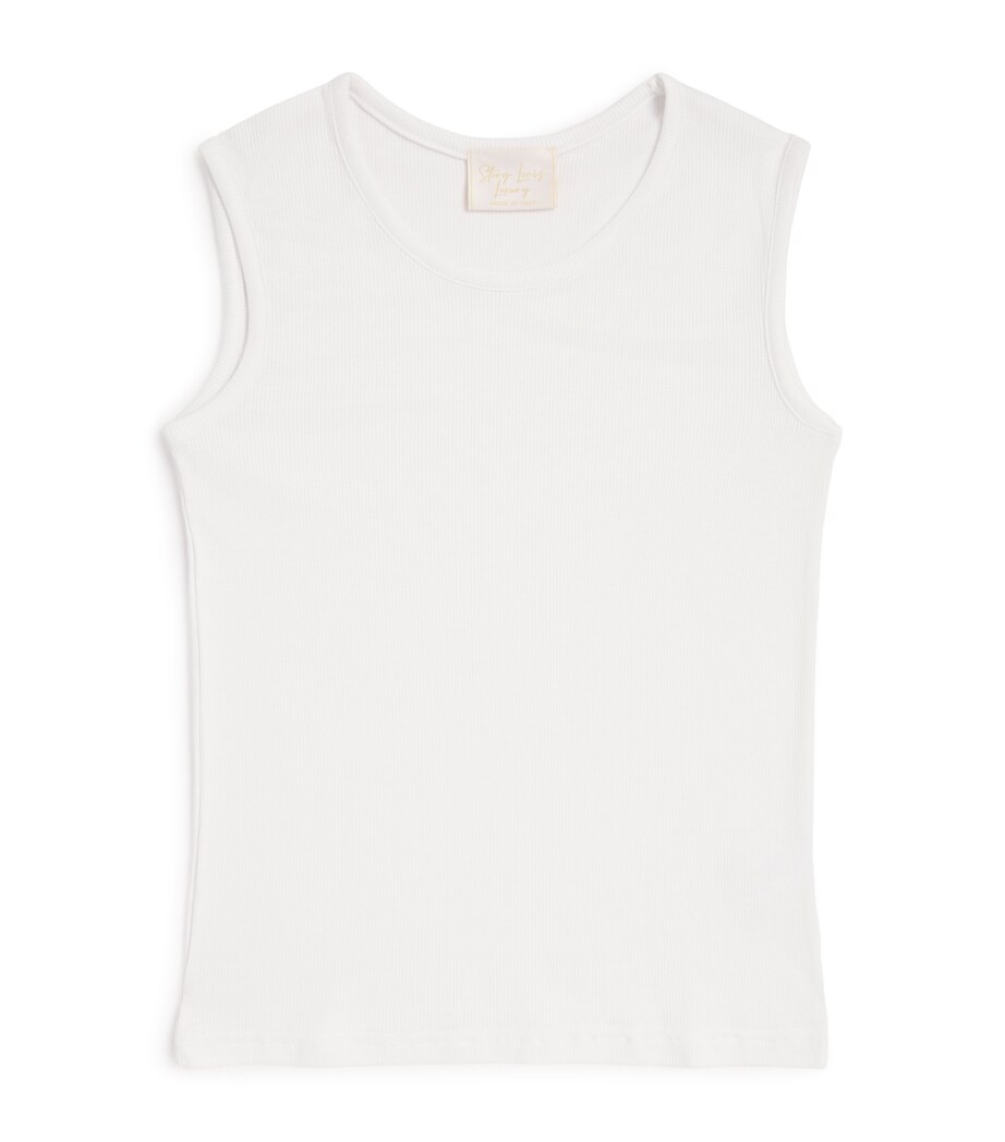 Story Loris Ribbed Tank Top (6-14 Years) Bianco Image 1