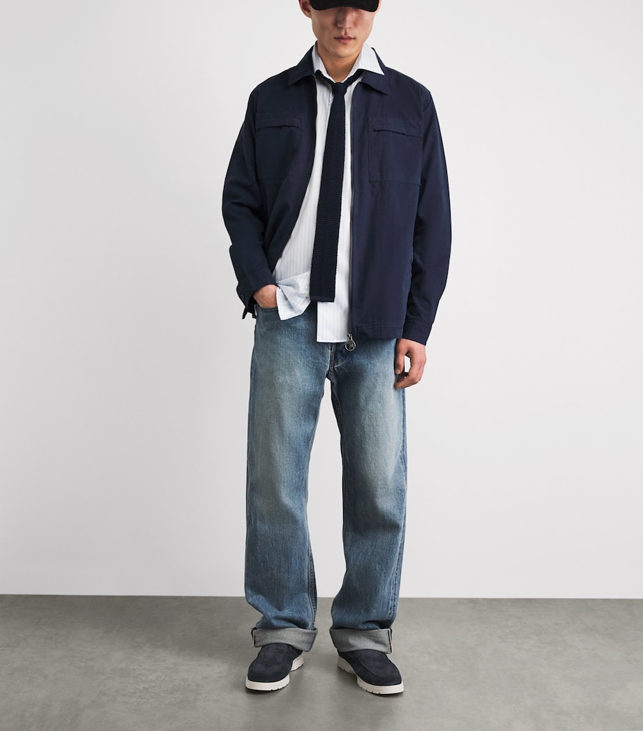 Barbour Suede Carty Loafers Navy Image 4