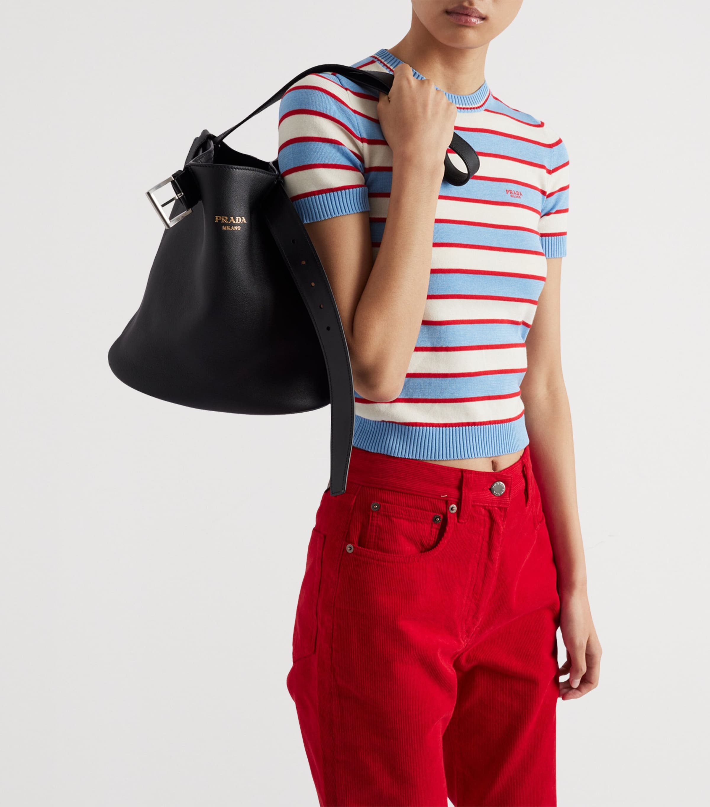 Cotton Stripe Sweater Top F0A0E Image 6