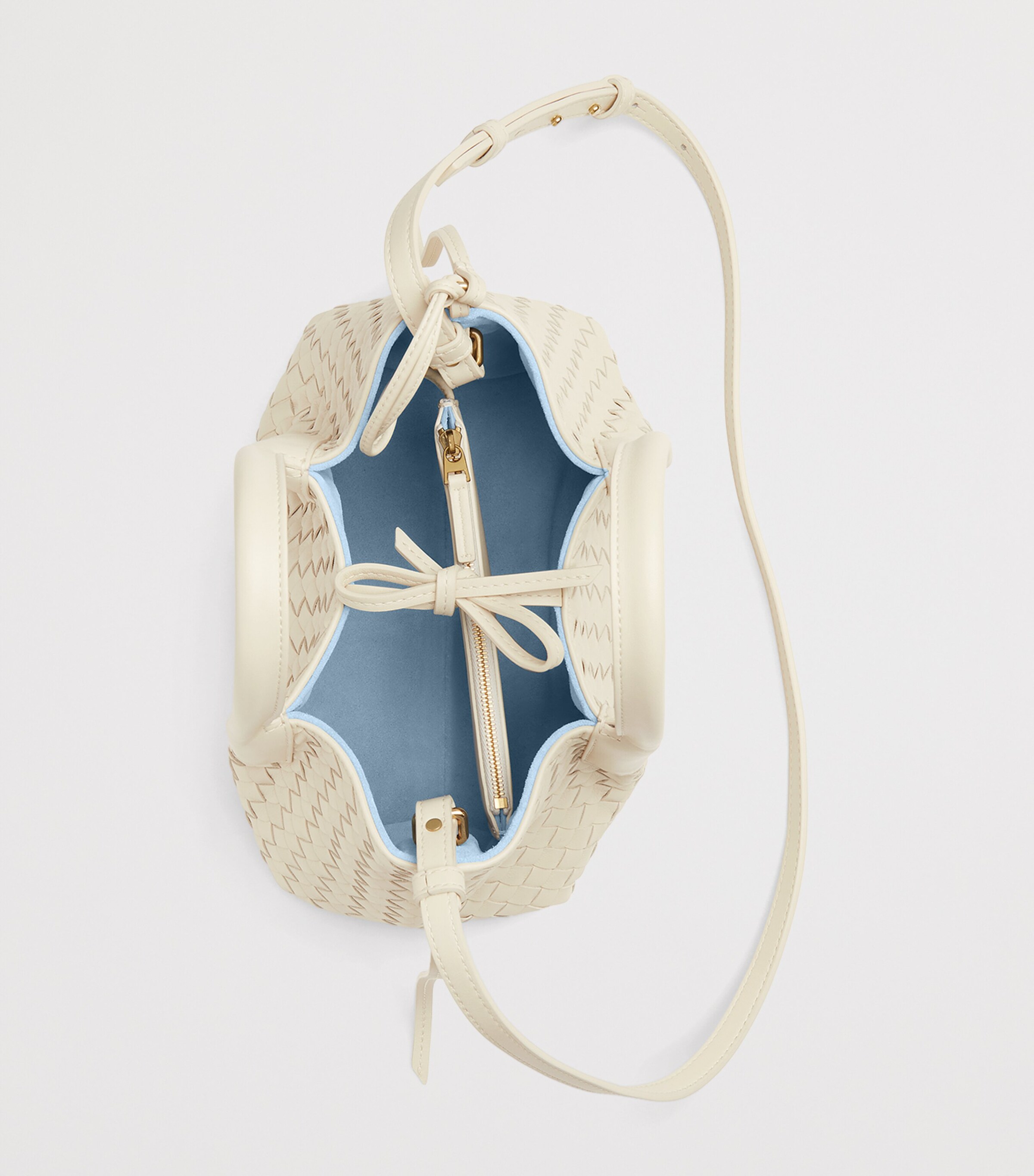 Small Leather Intrecciato Pinacoteca Tote Bag 9127 Image 3