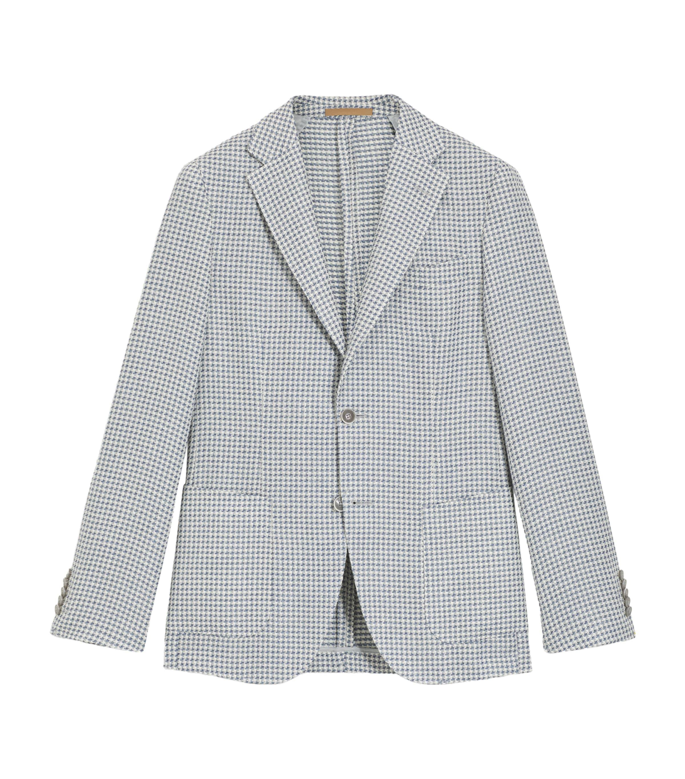 BOSS Mens Linen-Silk-Cotton Slim Blazer Image 1