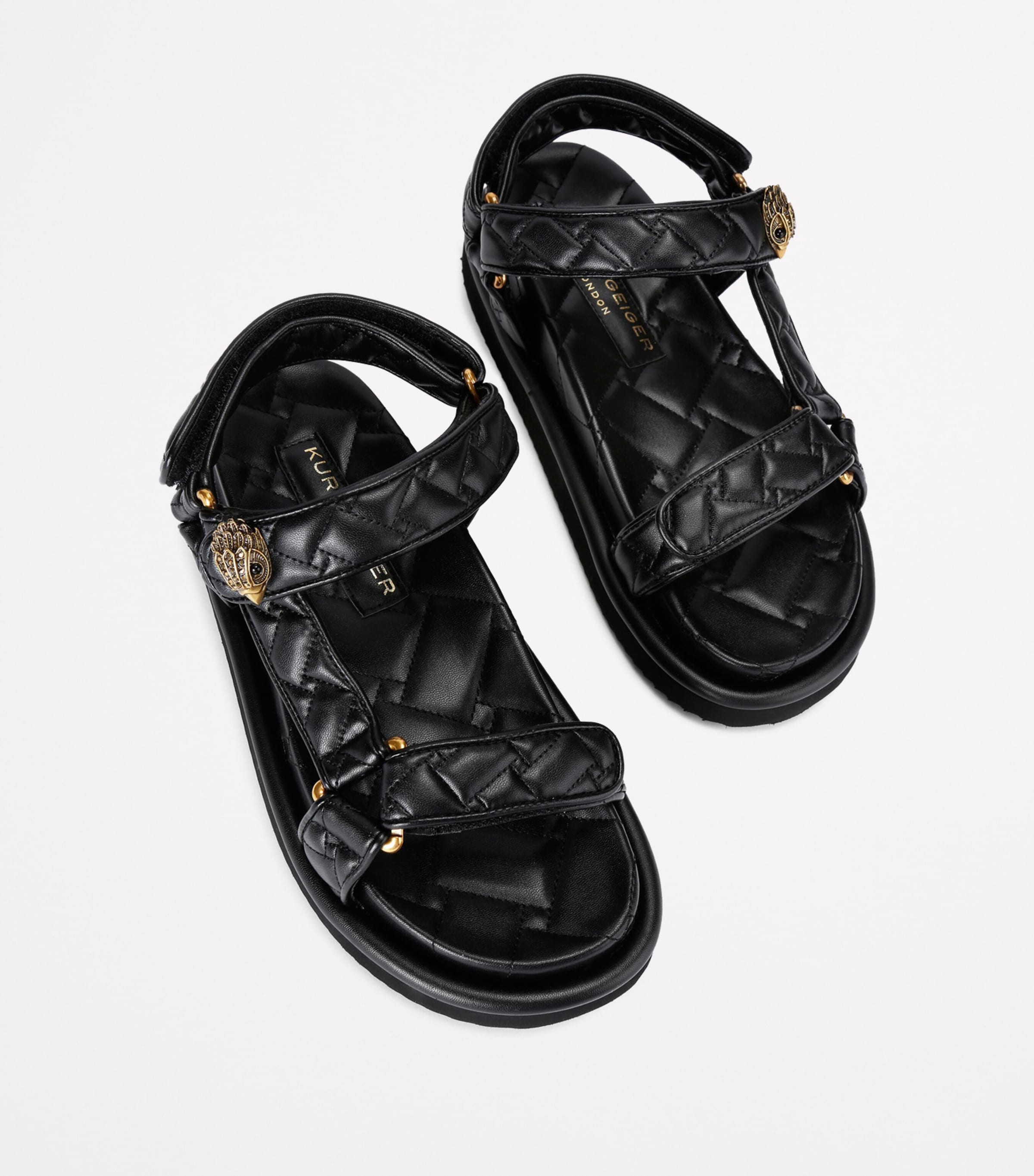 Quilted Orson Sandals BLACK Image 4