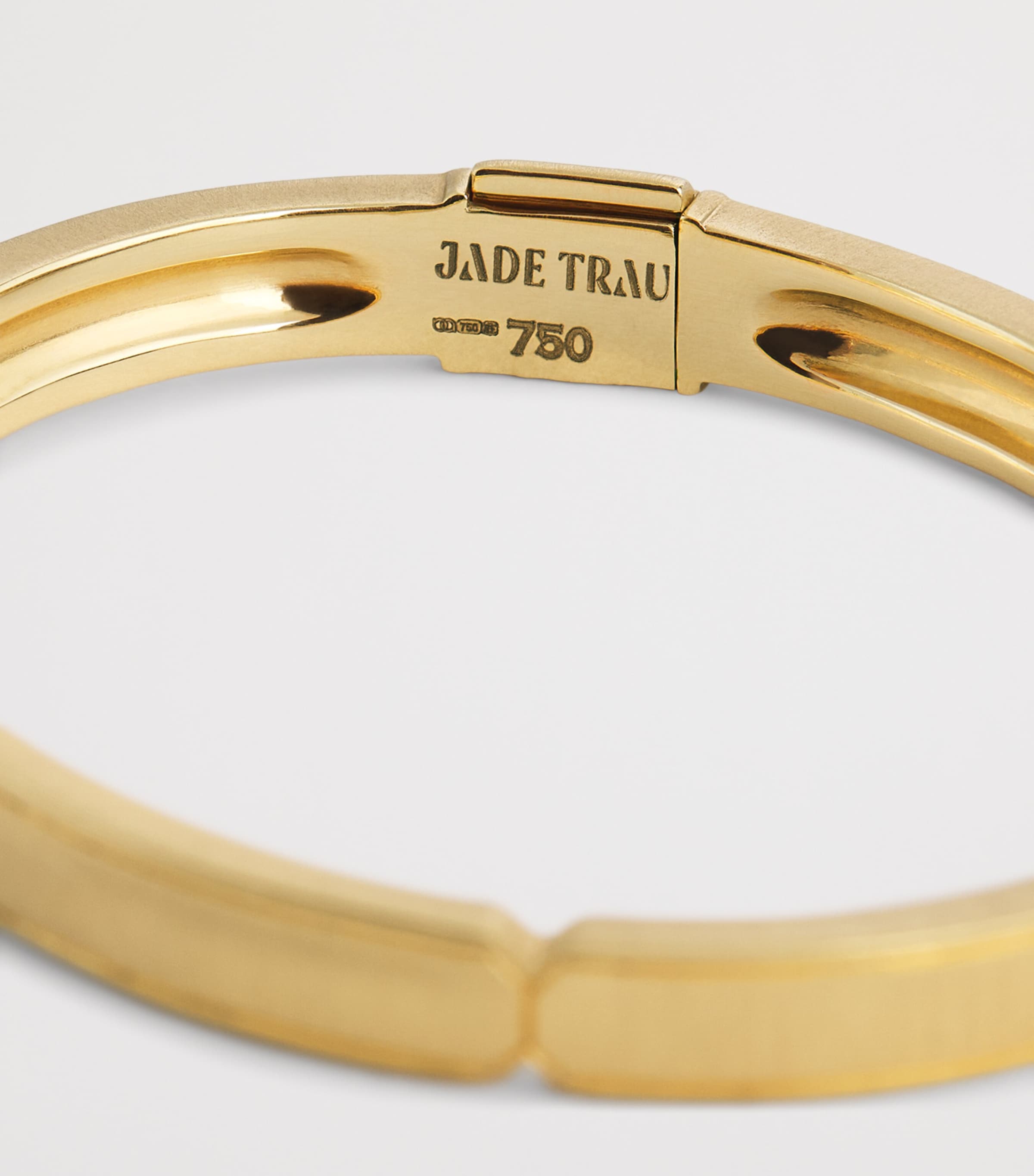 Small Yellow Gold and Diamond One of a Kind Billie Bangle YELLOW GOLD Image 6