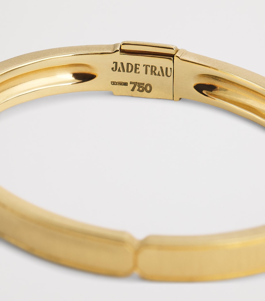 Small Yellow Gold and Diamond One of a Kind Billie Bangle YELLOW GOLD Image 6