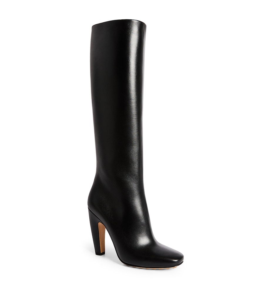 Bottega Veneta Leather Canalazzo Knee-High Boots 100 Nero/nero Image 4