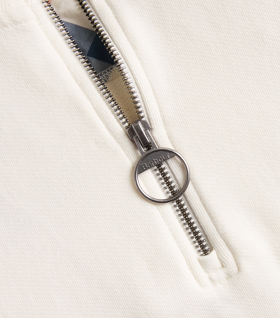 Cotton Rosford Half-Zip Sweatshirt WHISPER WHITE Image 5