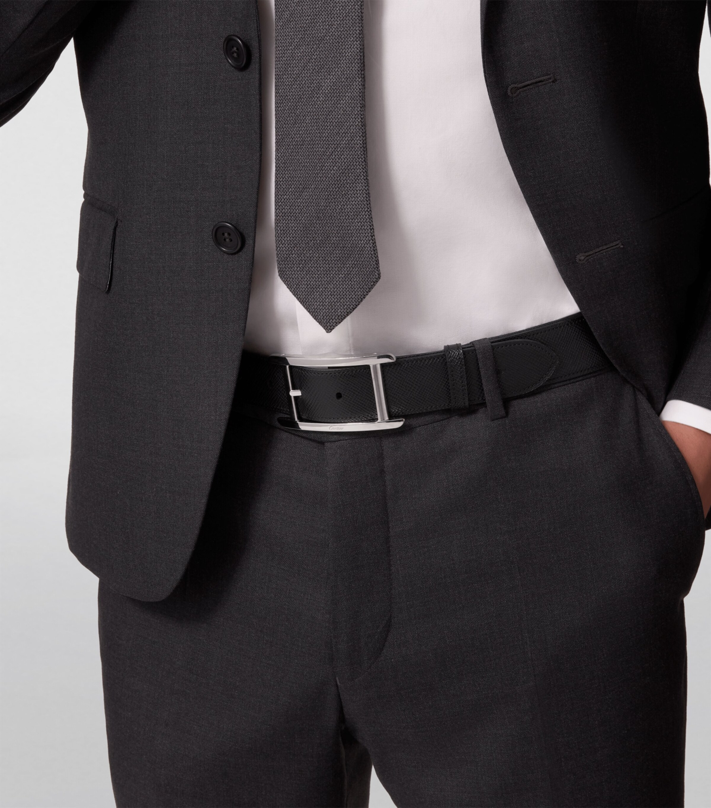 Cartier Leather Tank de Cartier Reversible Belt Black Image 4