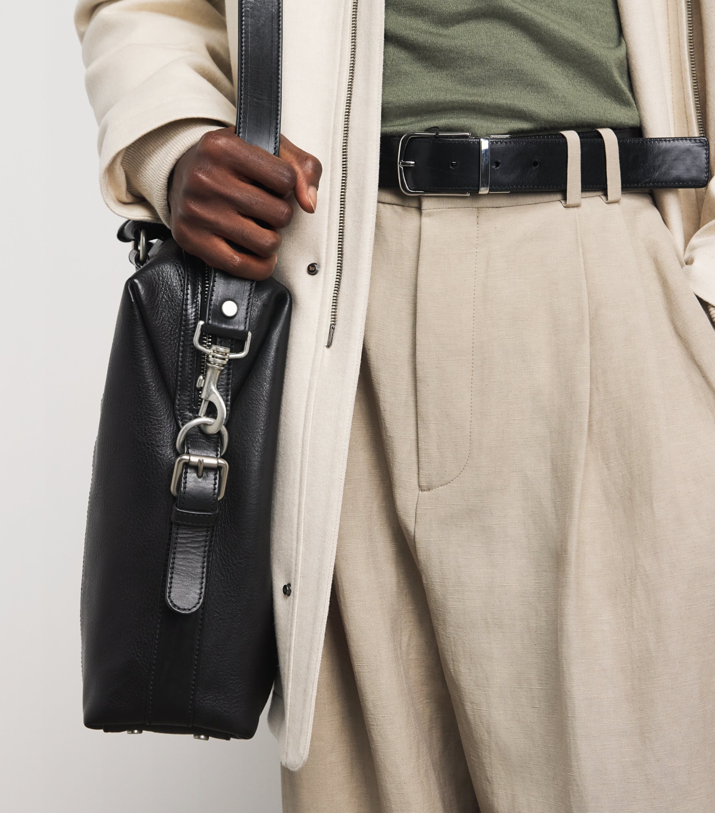 Officine Creative Leather Jules Briefcase Nero Image 4