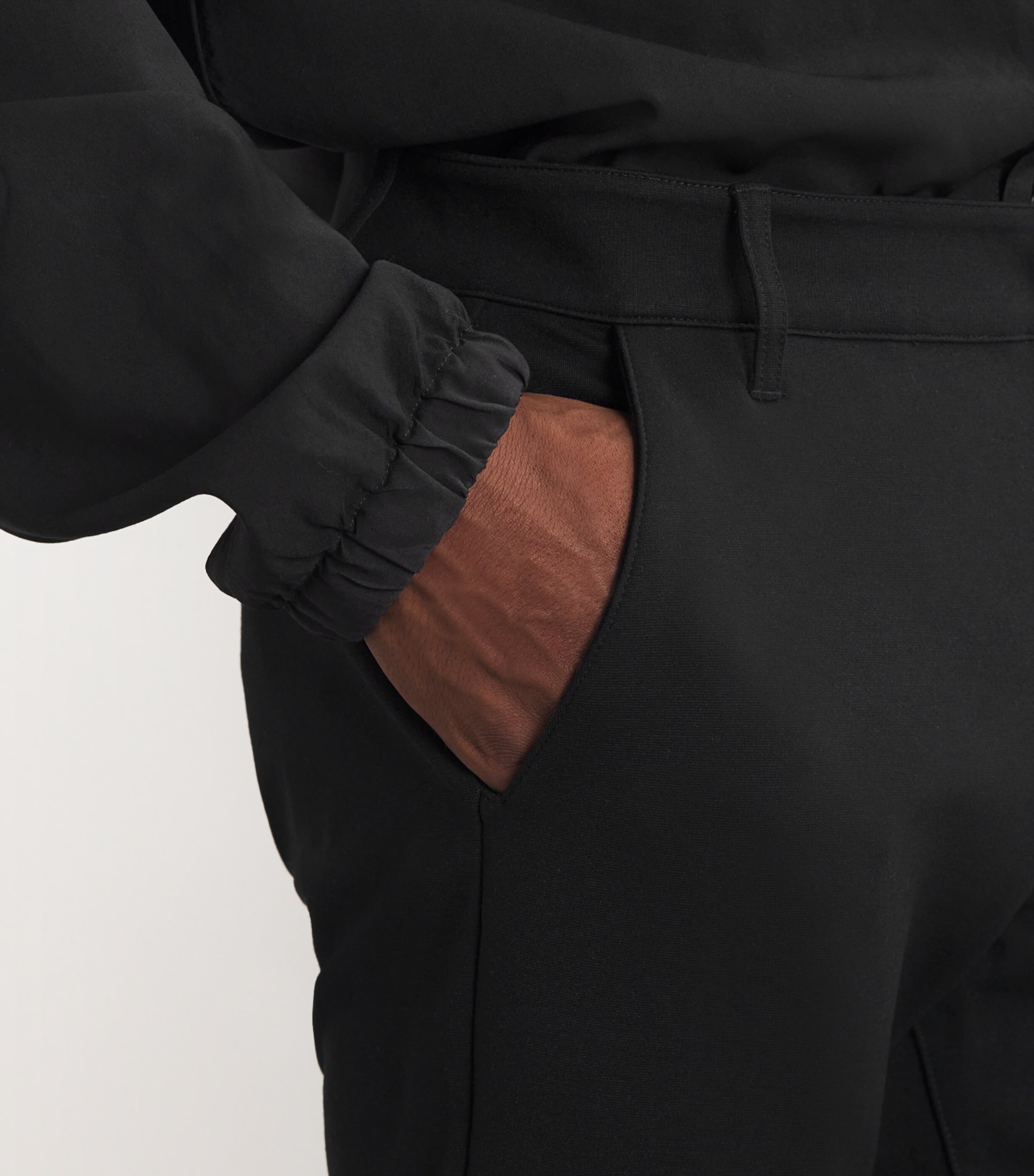 Slim-Fit Stretch Trousers BLACK Image 6