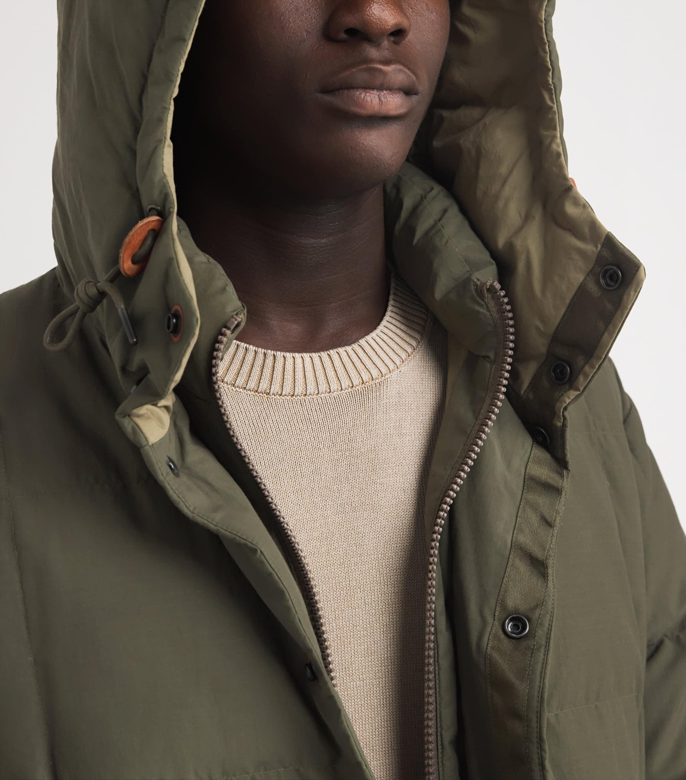 Down-Filled Hartland Parka Coat GREEN Image 6