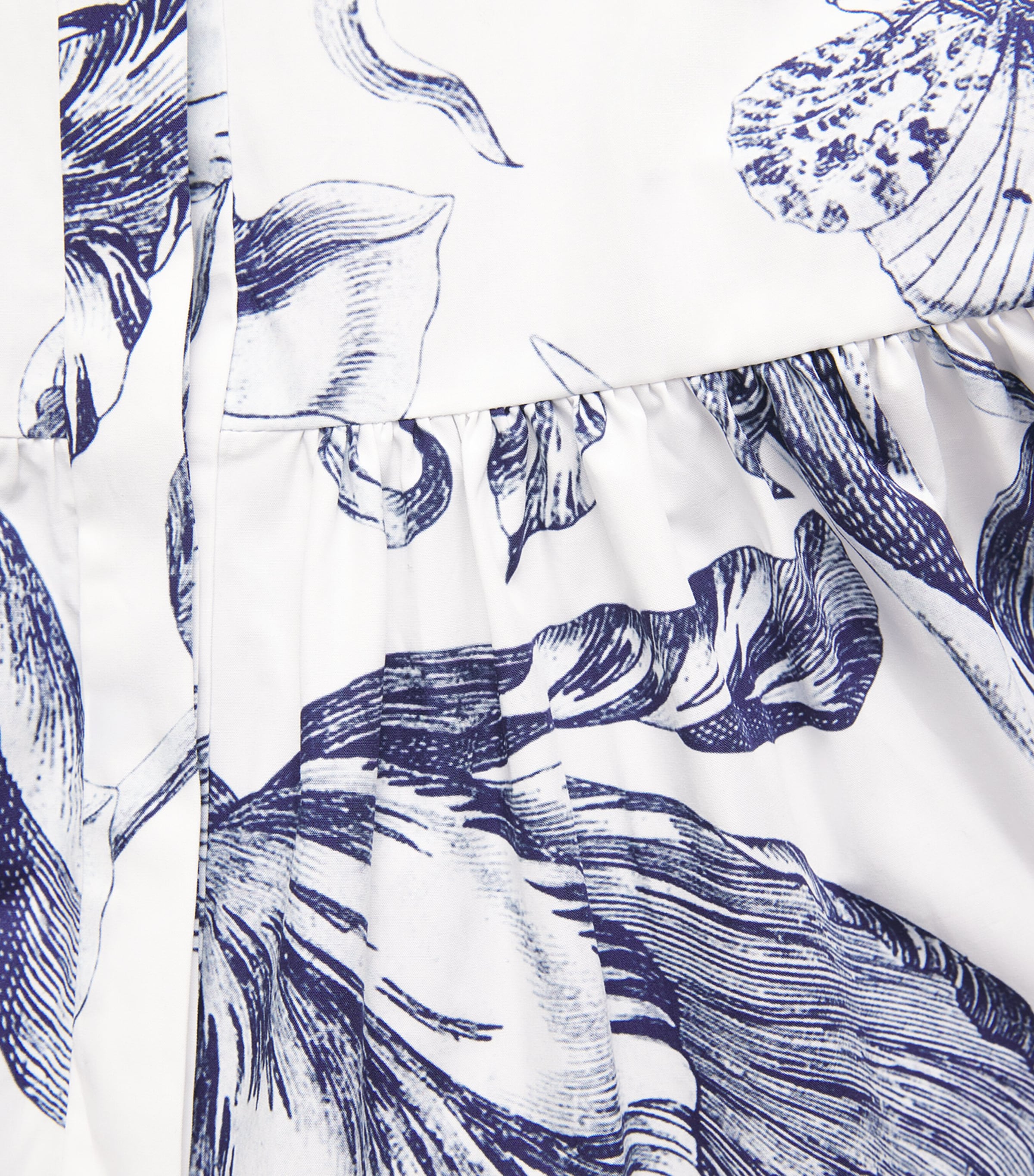 Erdem Womens Cotton Floral Print Midi Dress Btnical Engrve Ivry Image 6