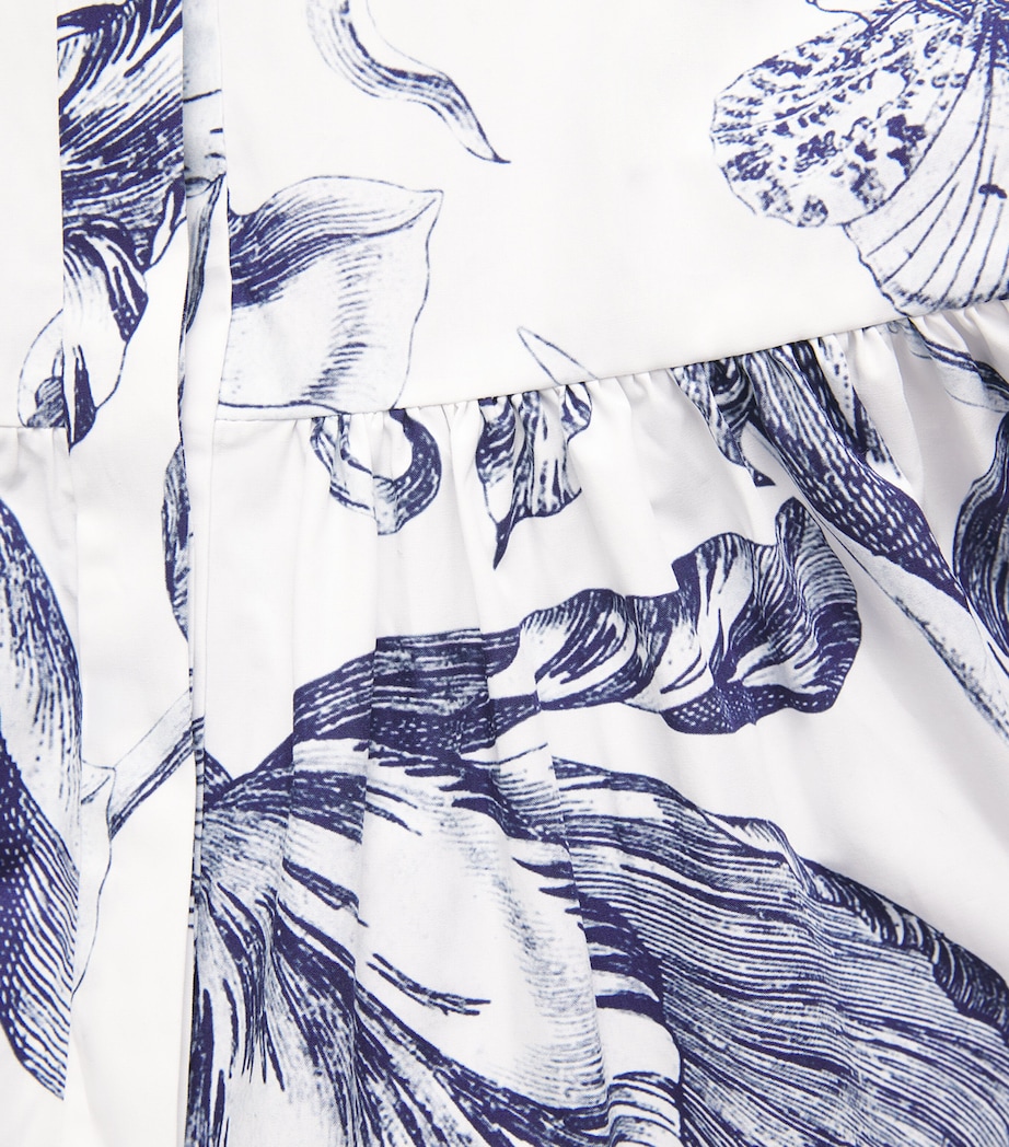 Erdem Womens Cotton Floral Print Midi Dress Btnical Engrve Ivry Image 6