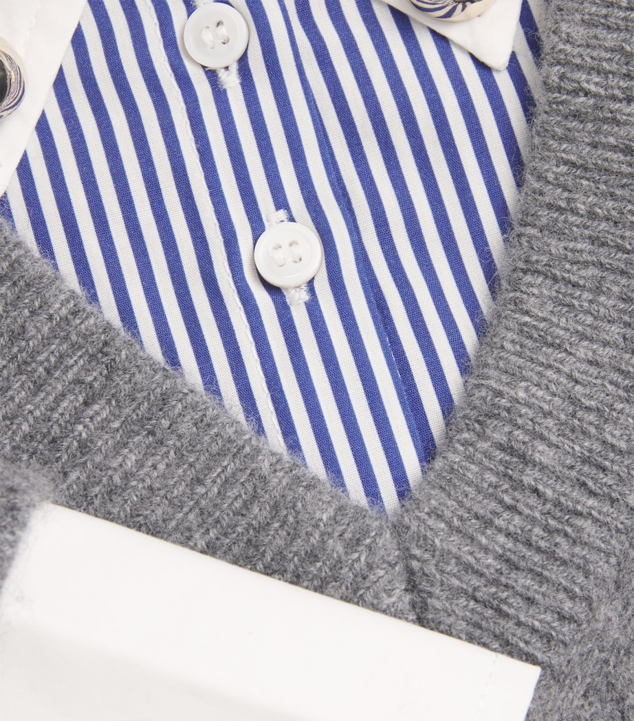 Wool Layered Sweater MOTTLED GREY Image 5