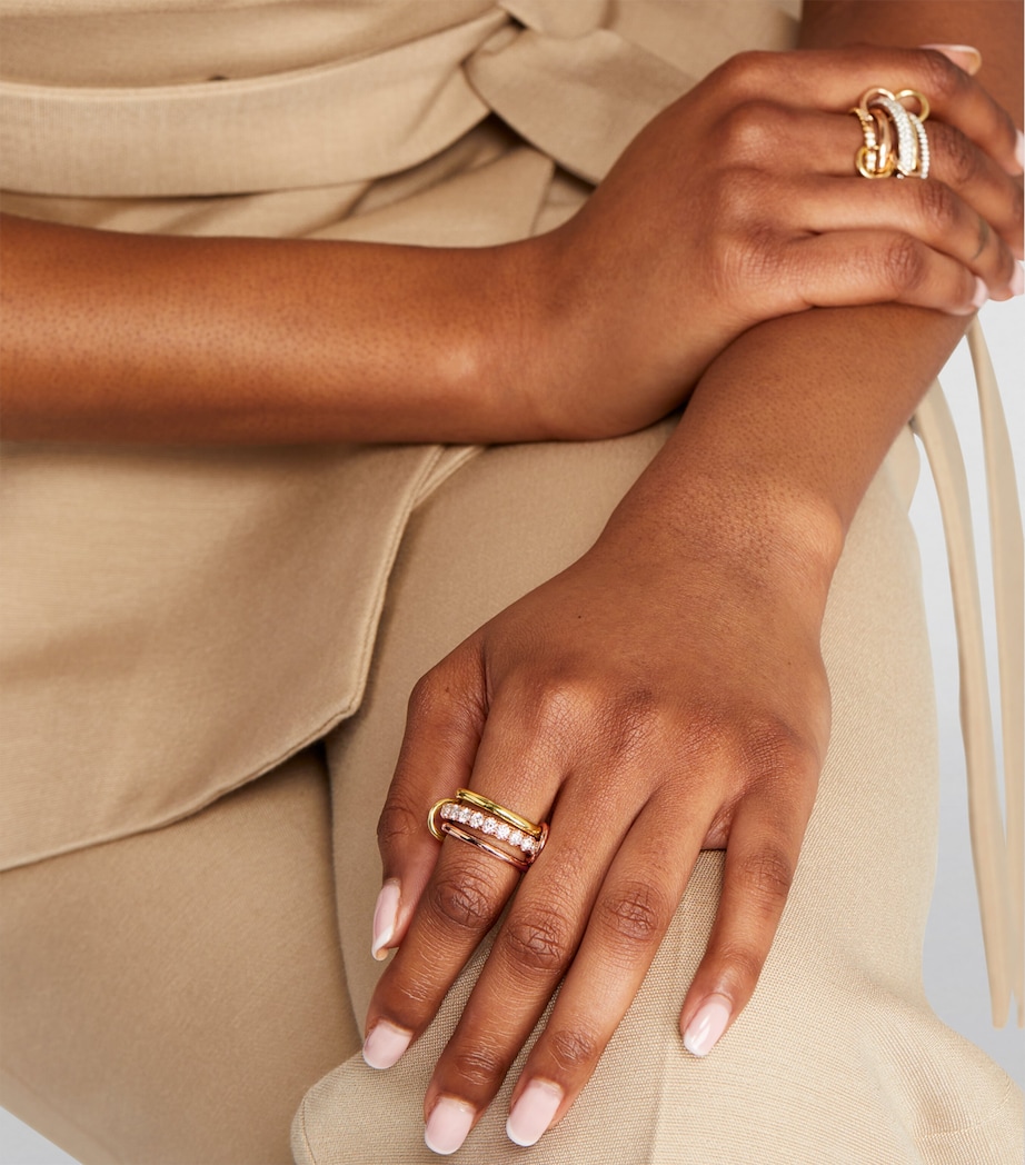 Rose Gold, Yellow Gold and Diamond Danu Ring MIXED GOLD Image 4