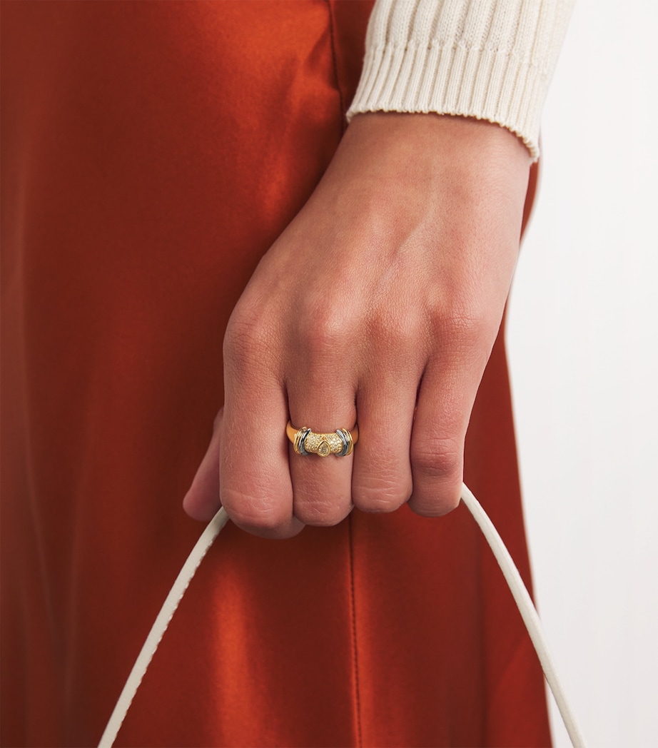 Yellow Gold and Diamond Lot N*91 Ring YELLOW GOLD Image 2