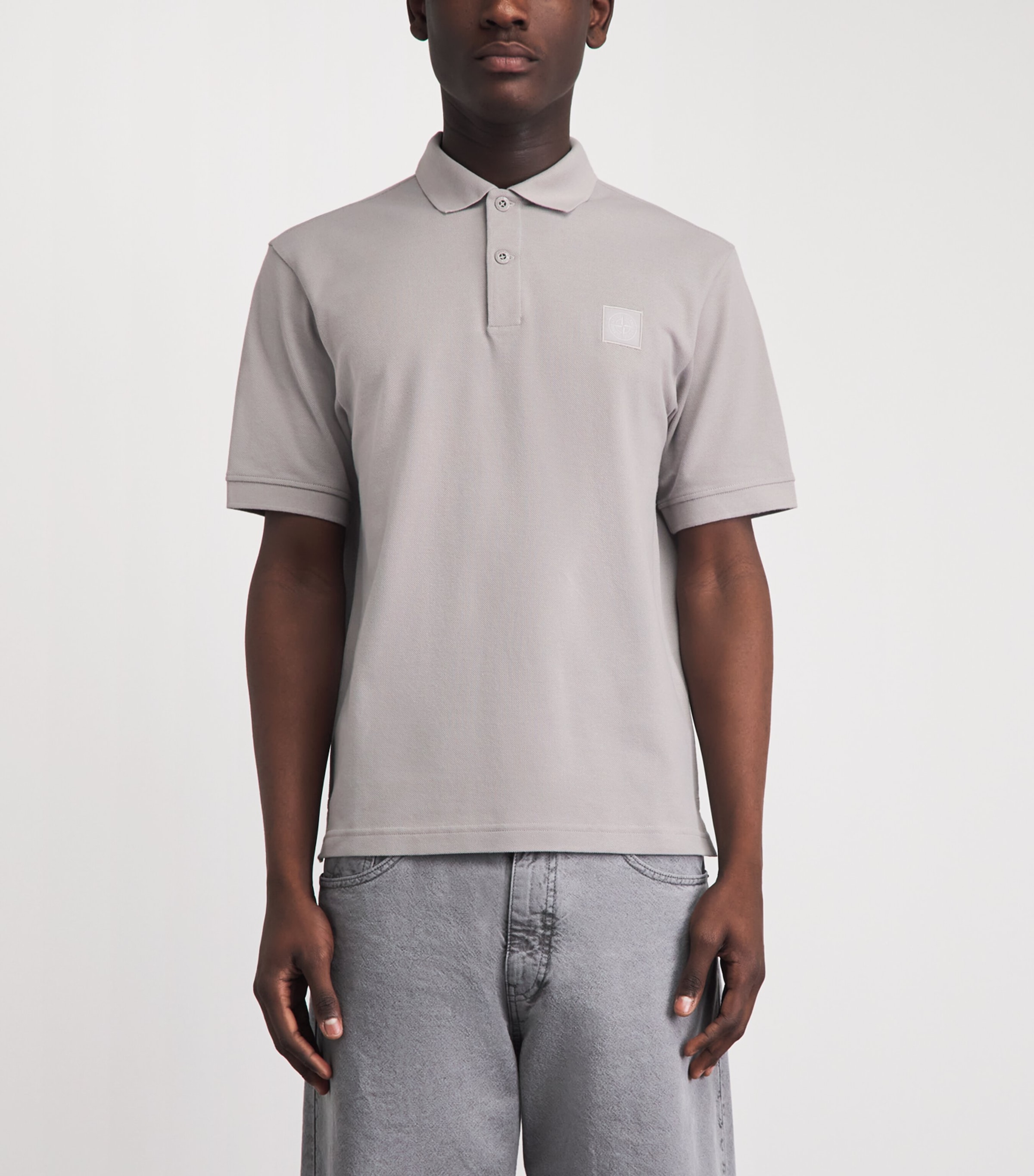 Stone Island Mens Organic Cotton Ghost Polo Shirt Image 4