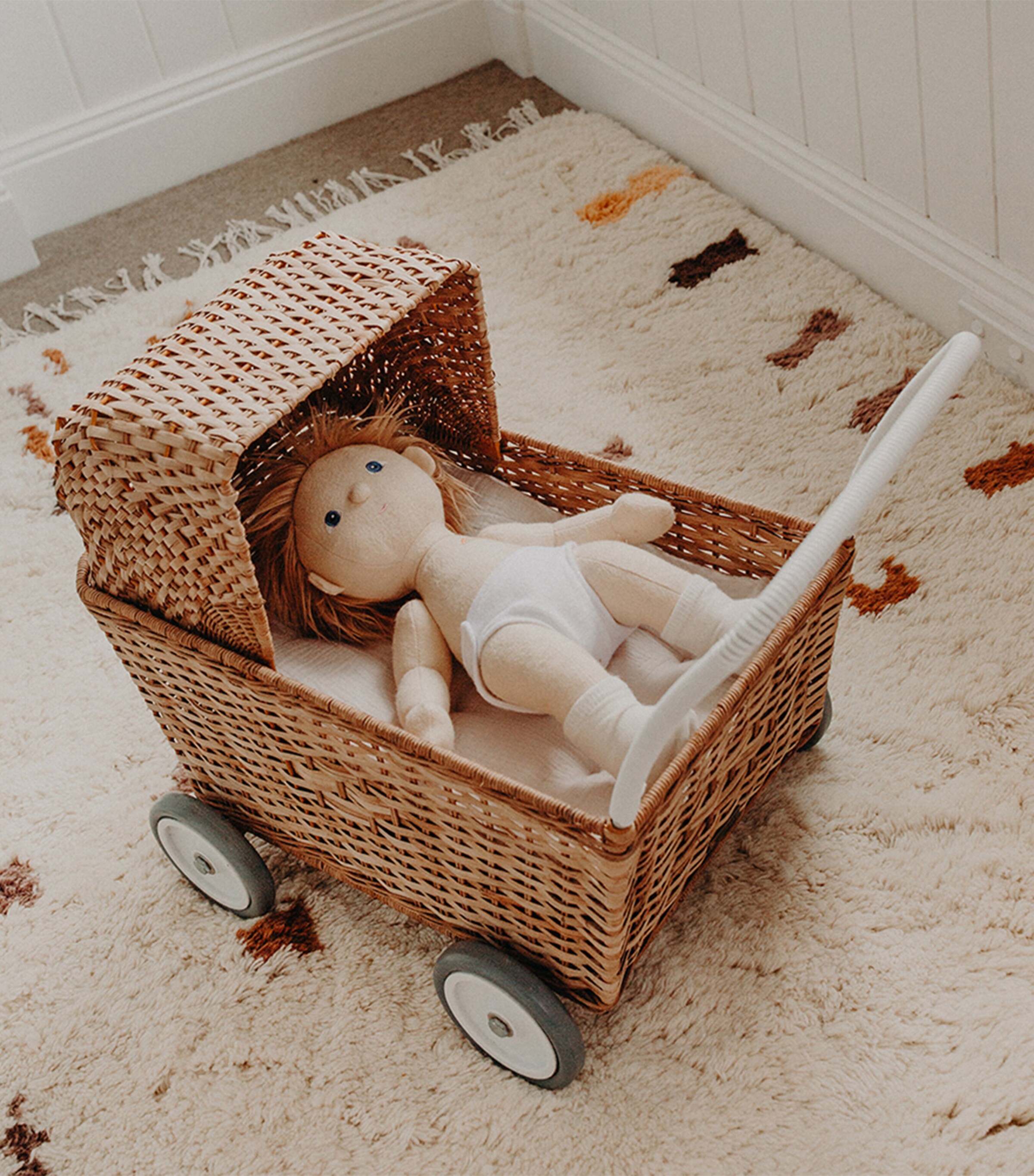Olli Ella Rattan Strolley Image 3
