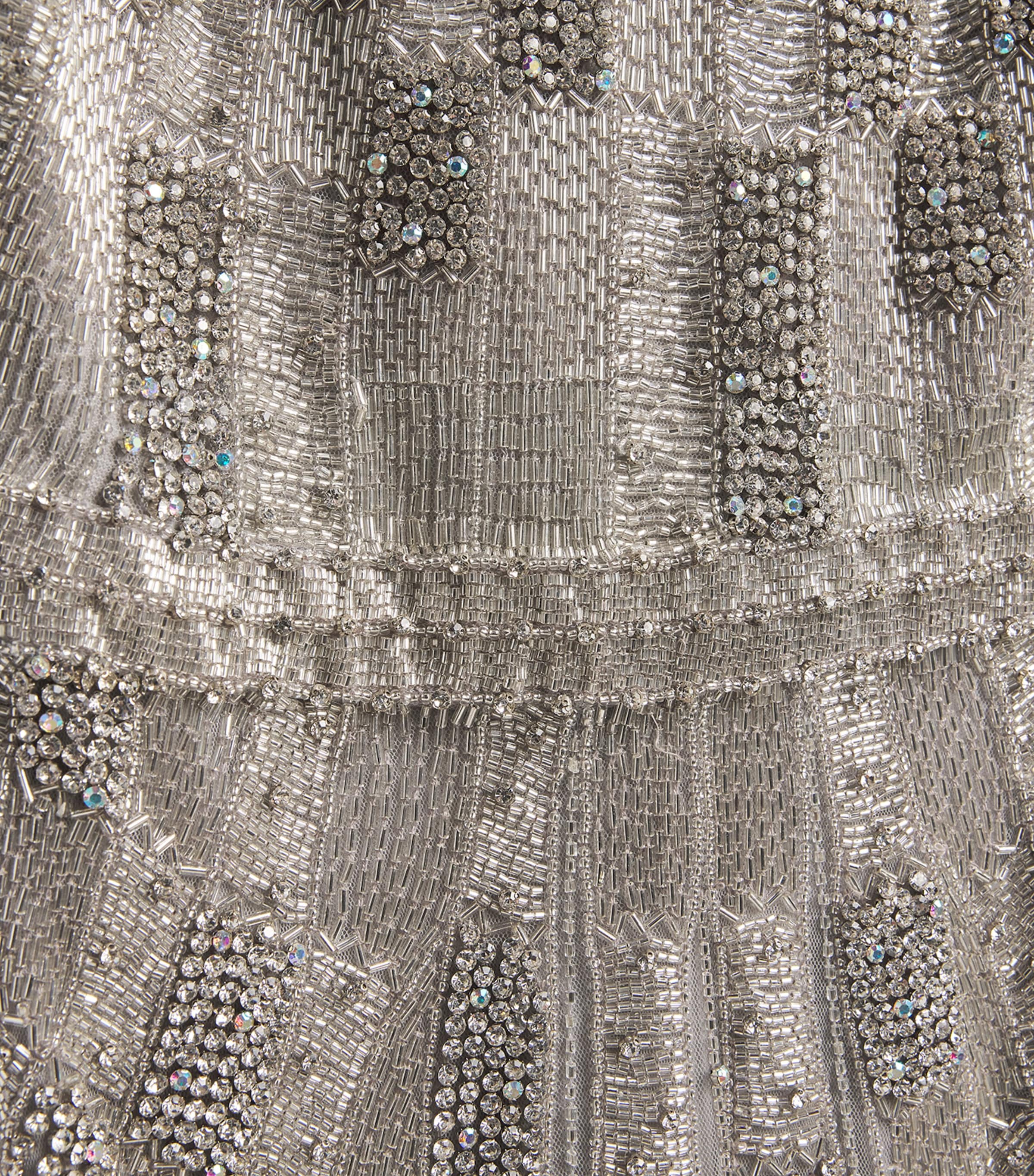 Embellished Crepe Florina Gown SILVER Image 5