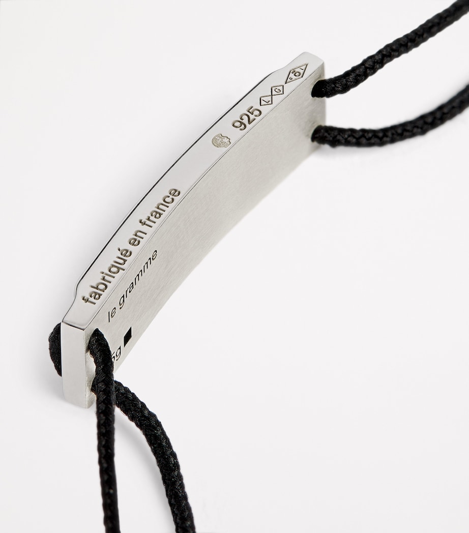 Sterling Silver Godron 5g Cord Bracelet BLACK Image 6