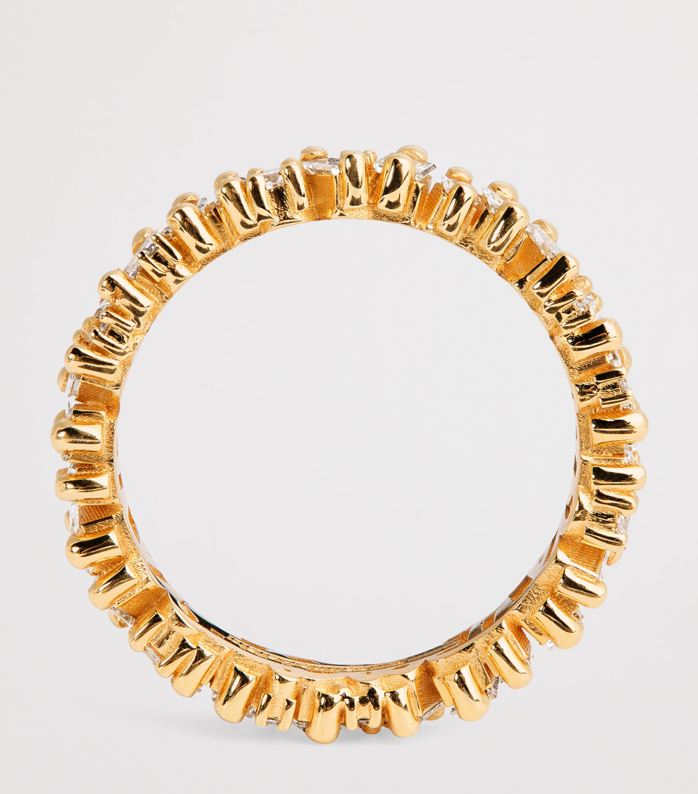 Yellow Gold and Mixed Diamond Tech Ring Jackets (Size 8.5) 18K YG/WD Image 3