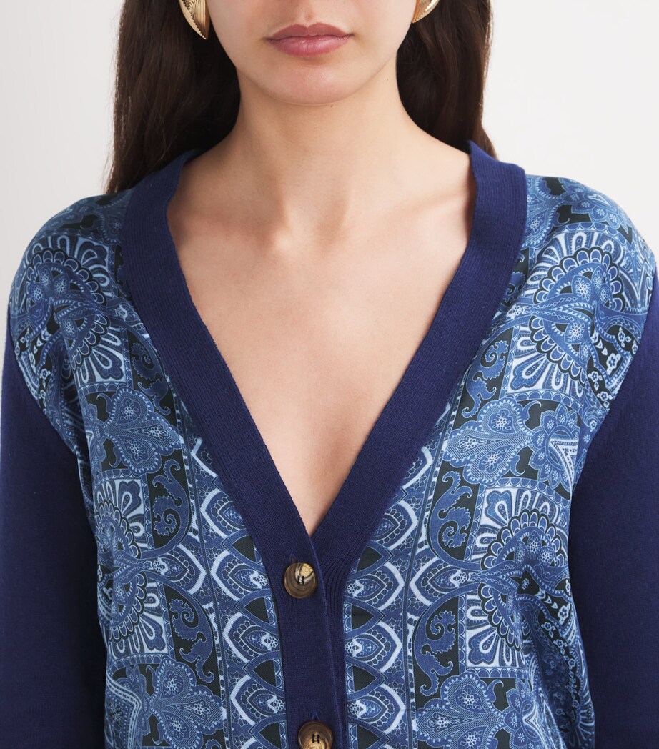 Etro Womens Wool-Blend Printed Cardigan Image 6