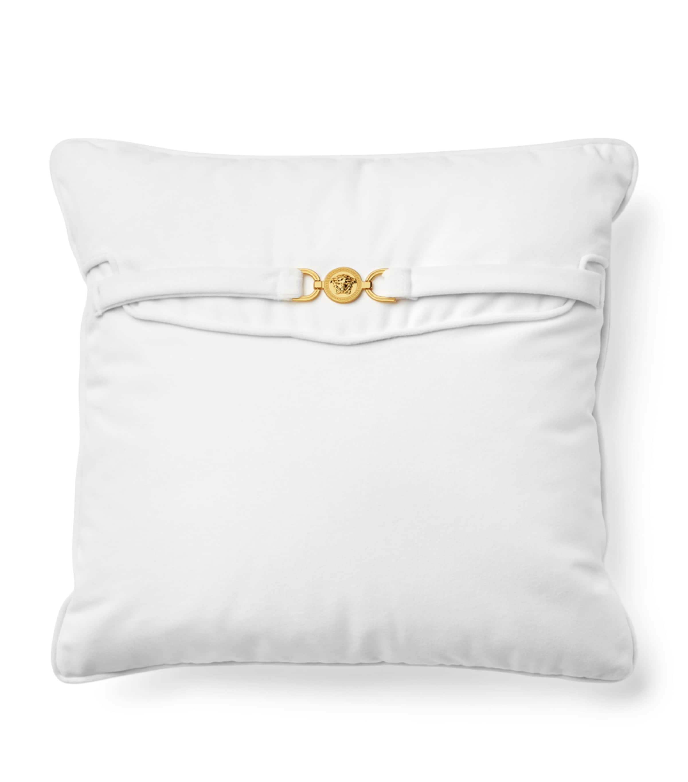 Versace Velvet Medusa '95 Cushion In White
