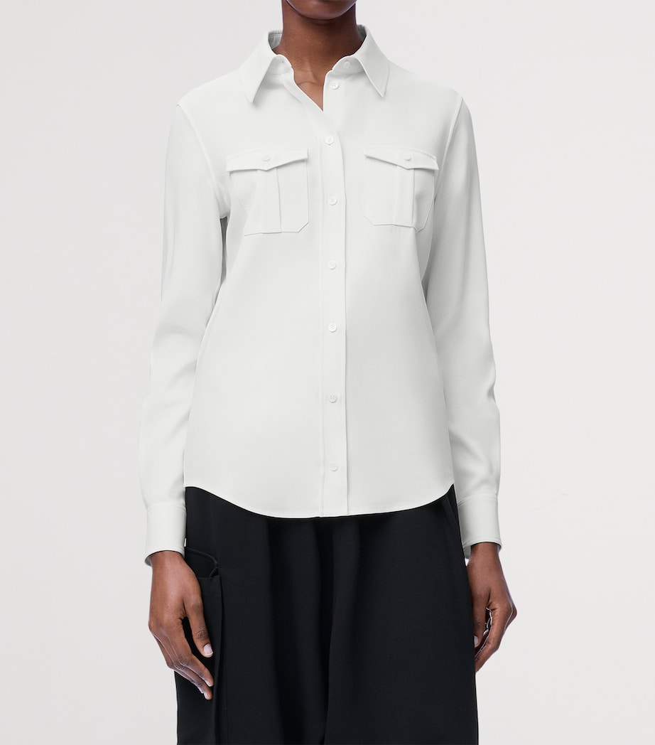 Pocket-Detail Shirt WHITE Image 3