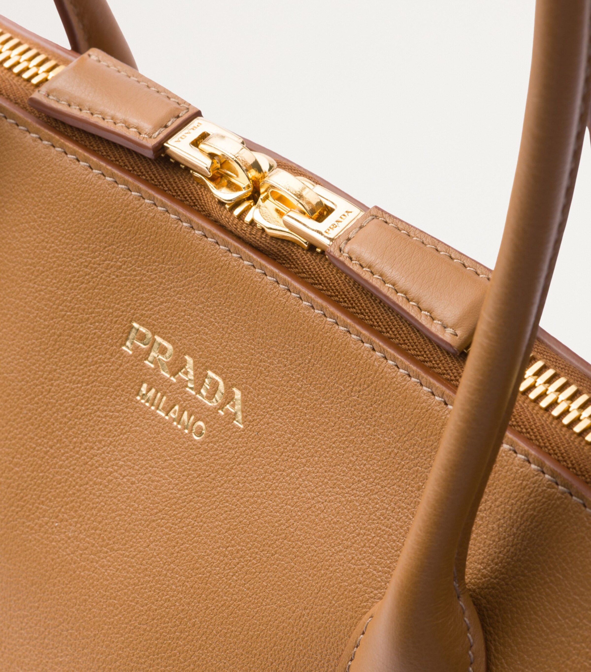 Prada Large Leather Tote Bag Image 5
