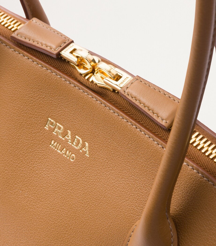 Prada Large Leather Tote Bag Image 5