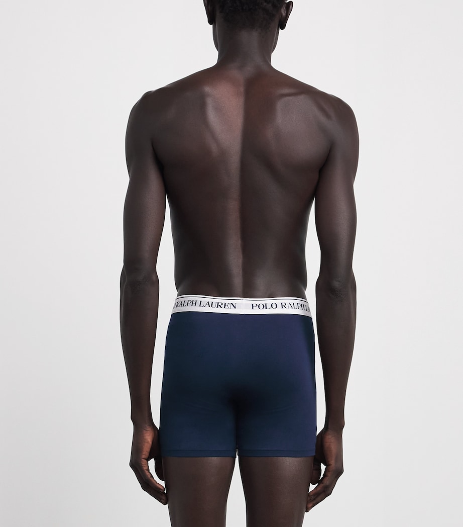 Polo Ralph Lauren Mens Stretch-Cotton Logo Boxers (Pack of 3) Nvy Wht/nvy Wht/nvy Image 3