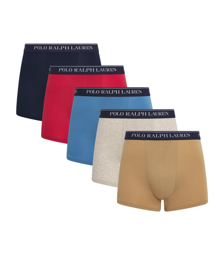 Stretch-Cotton Boxer Briefs (Pack of 5) HTR/BLU/RED/CAML/NVY Image 1