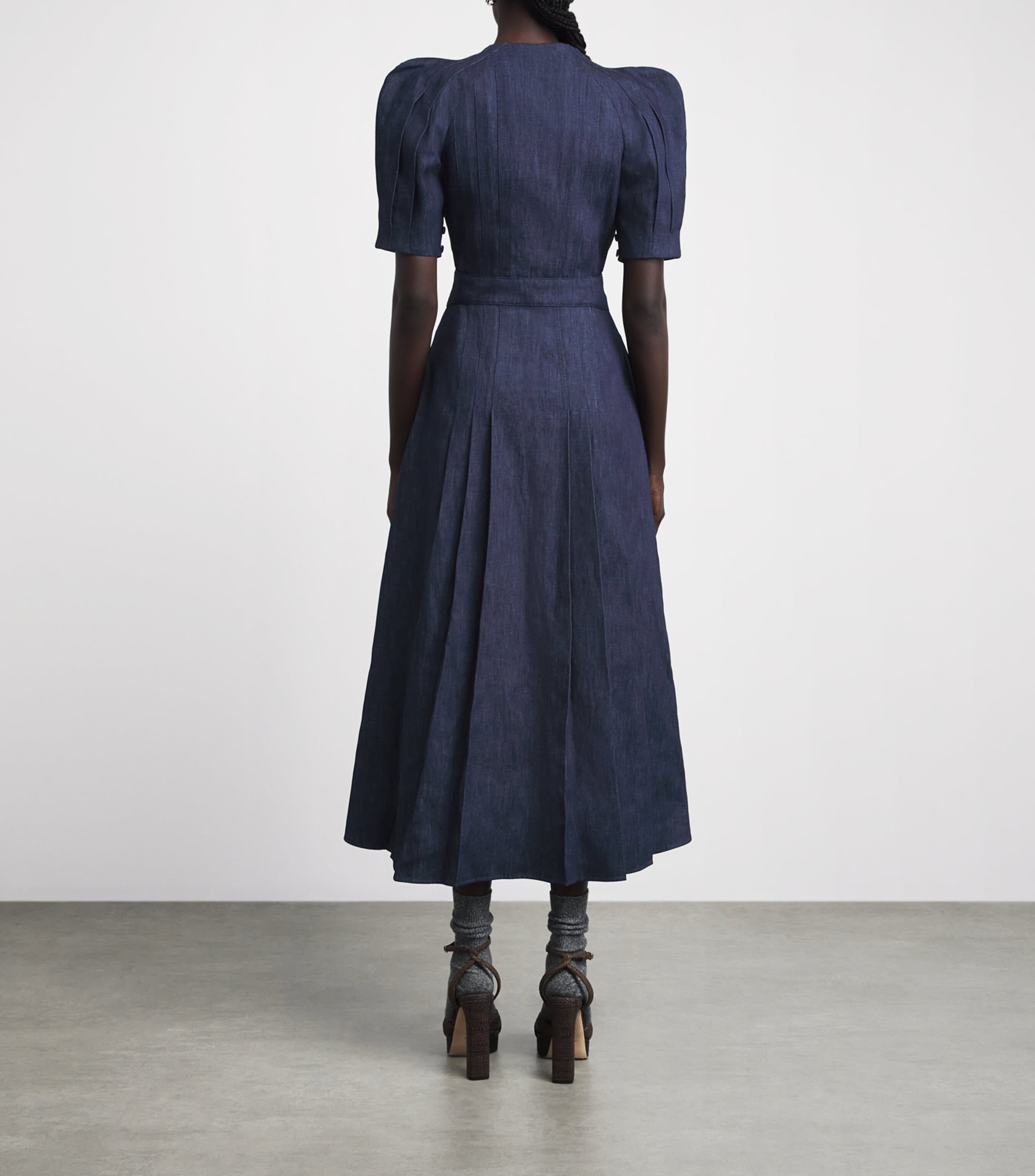 Gabriela Hearst Womens Denim Patricia Maxi Dress Dnm Denim Image 4