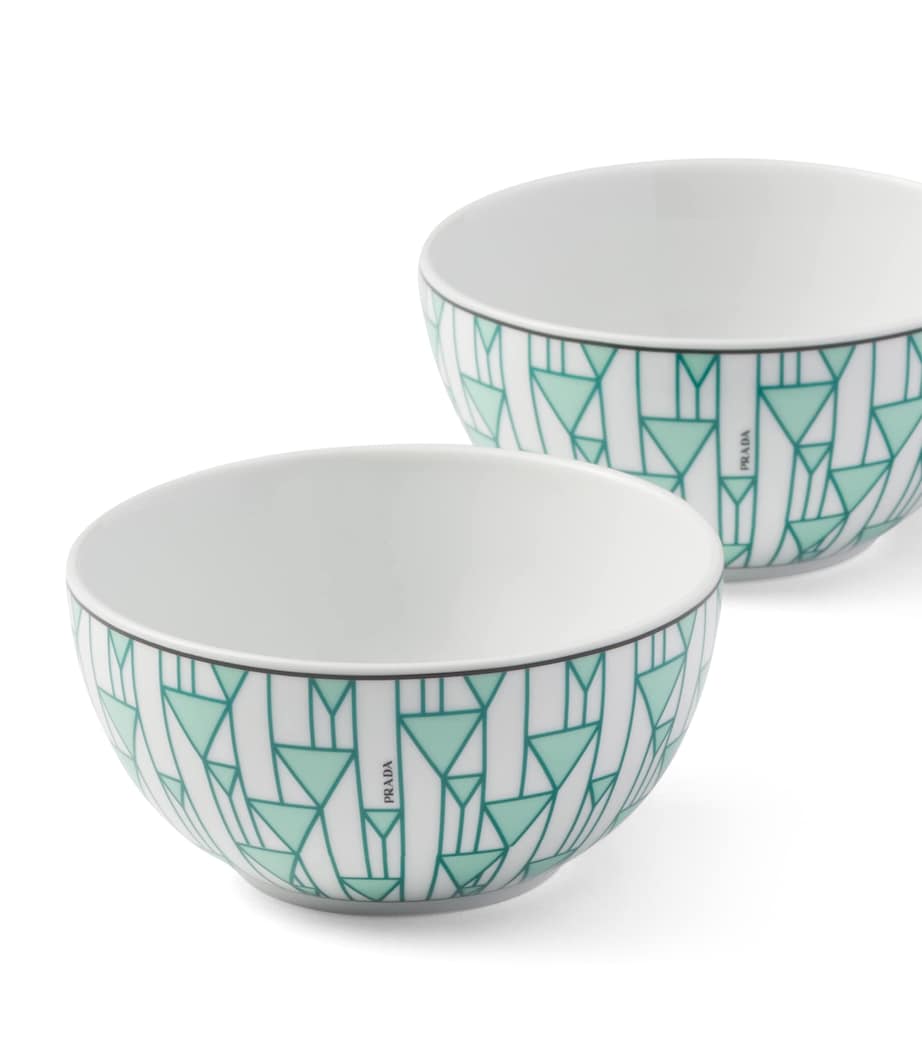 Set of 2 Porcelain Rice Bowls F0HM1 Image 2