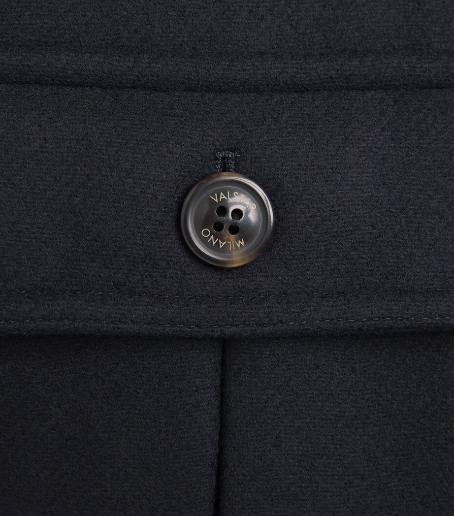 Valstar Mens Virgin Wool Valstarino Bomber Jacket Navy Image 6