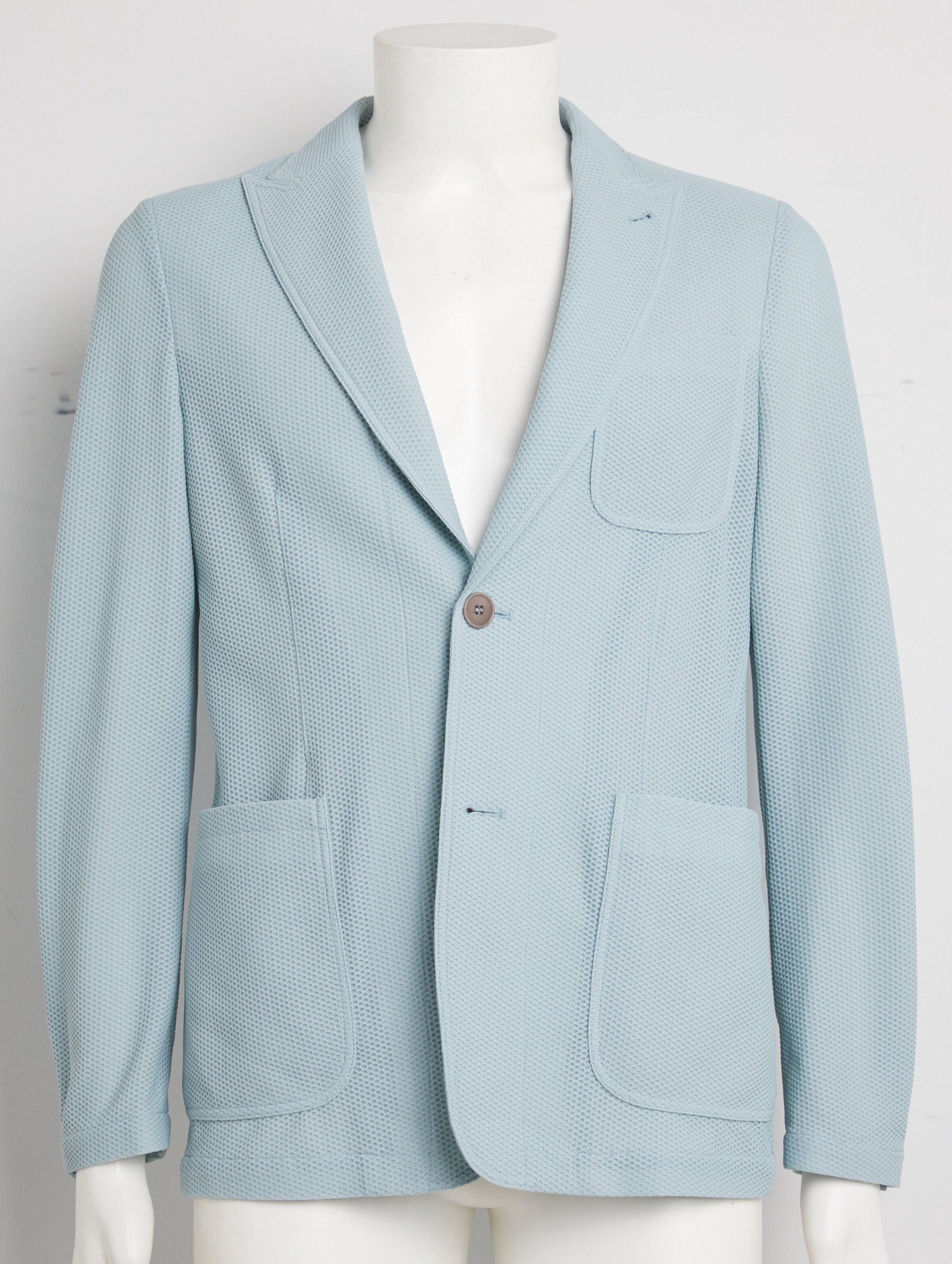 Giorgio Armani Mesh Sports Jacket In Blue