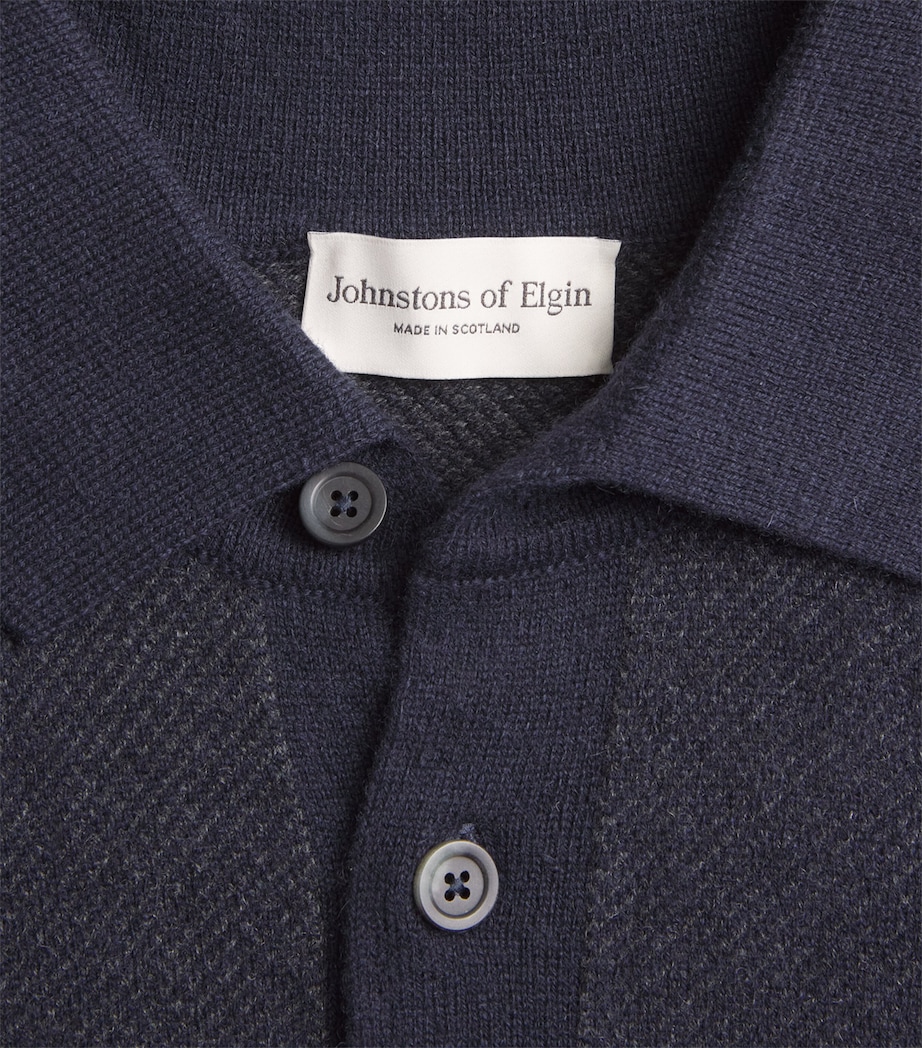 Cashmere Tweel Polo shirt Q25937 NAVY CHARC Image 5