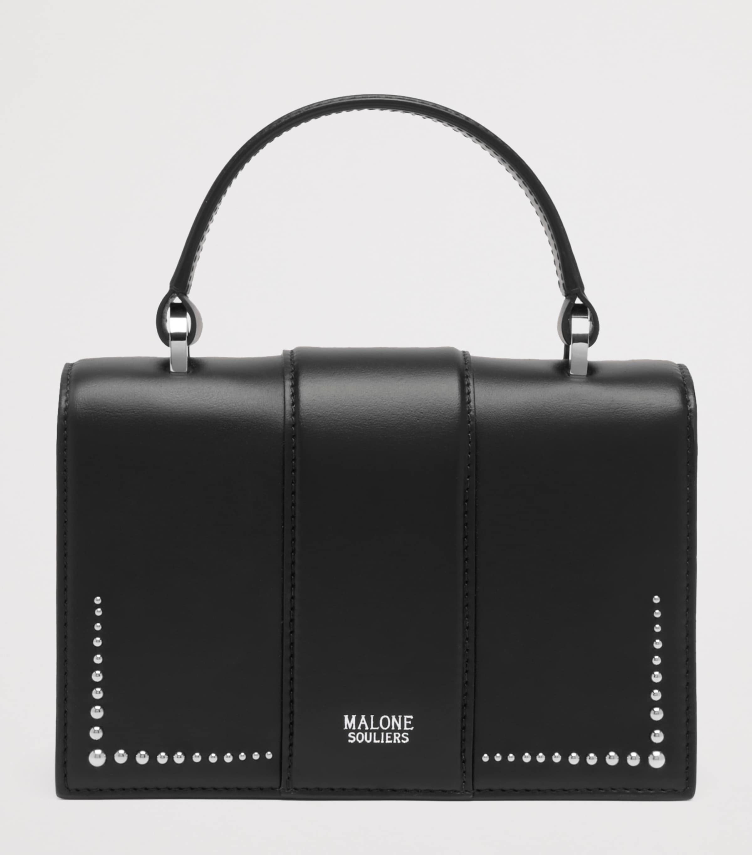 Mini Leather Audrey Top-Handle Bag BLACK Image 3
