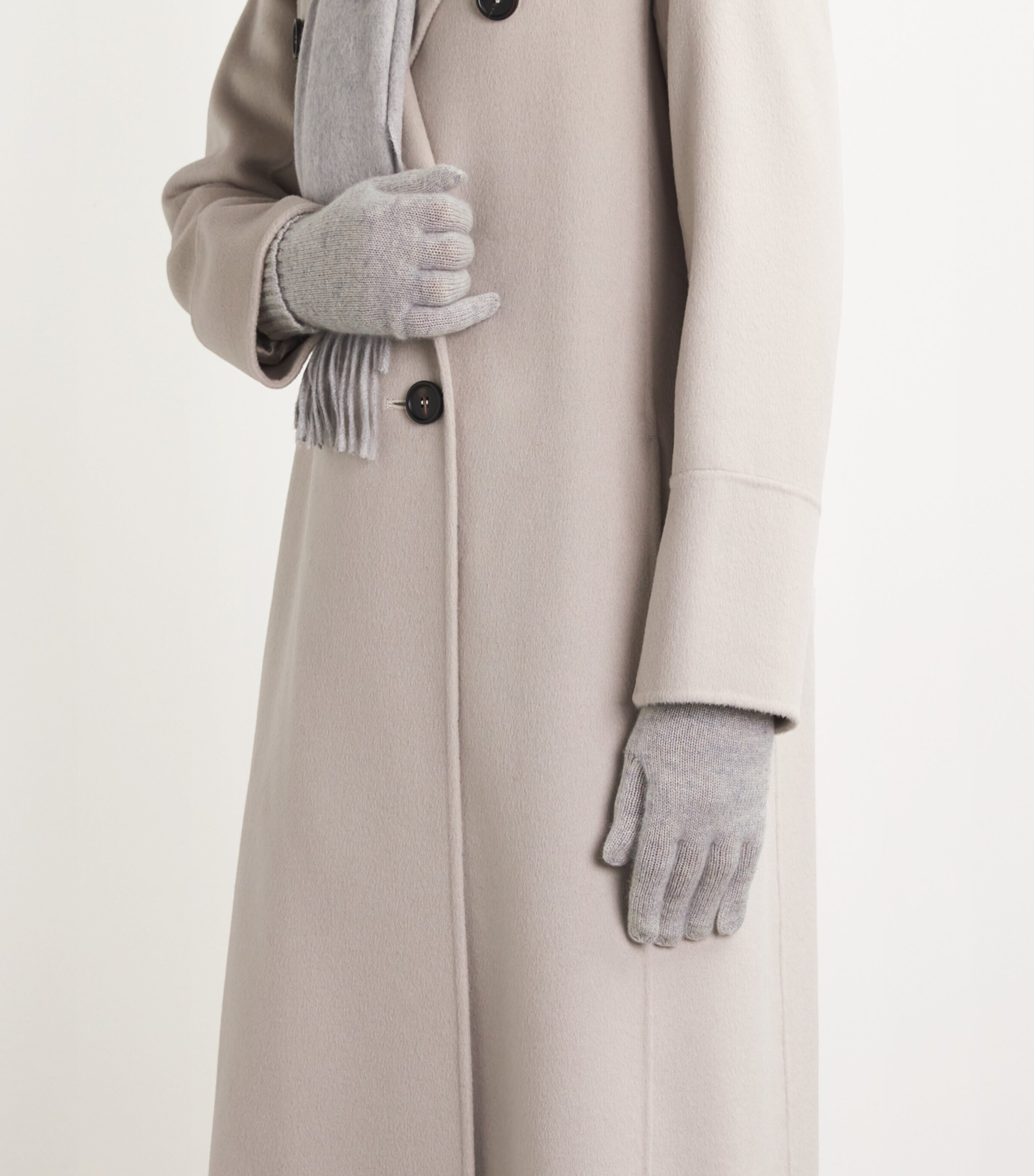Harrods Womens Cashmere Gloves Frost Image 3