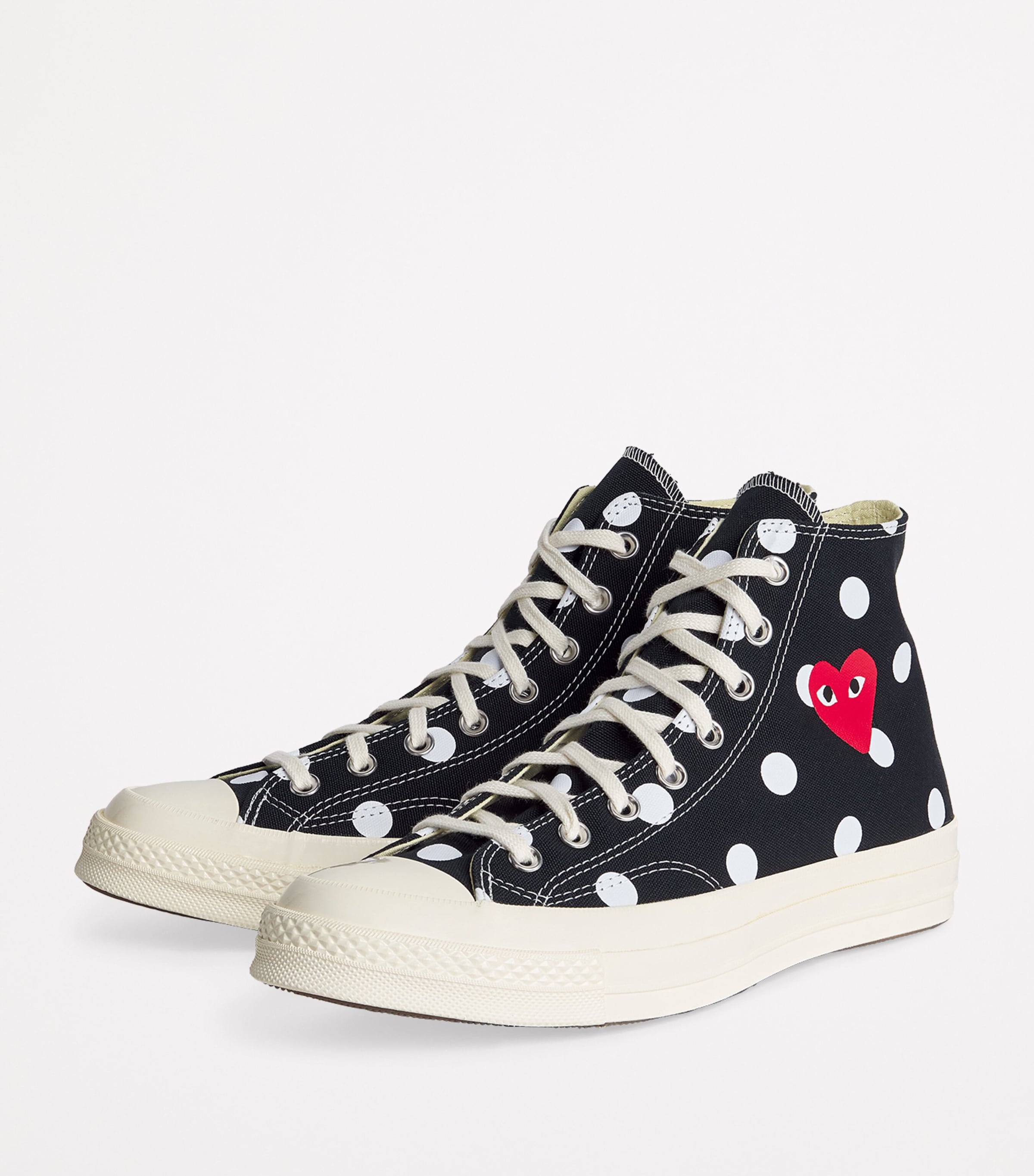 x Converse Polka Dot Heart Chuck Taylor All Star '70 High-Top Sneakers BLACK Image 3