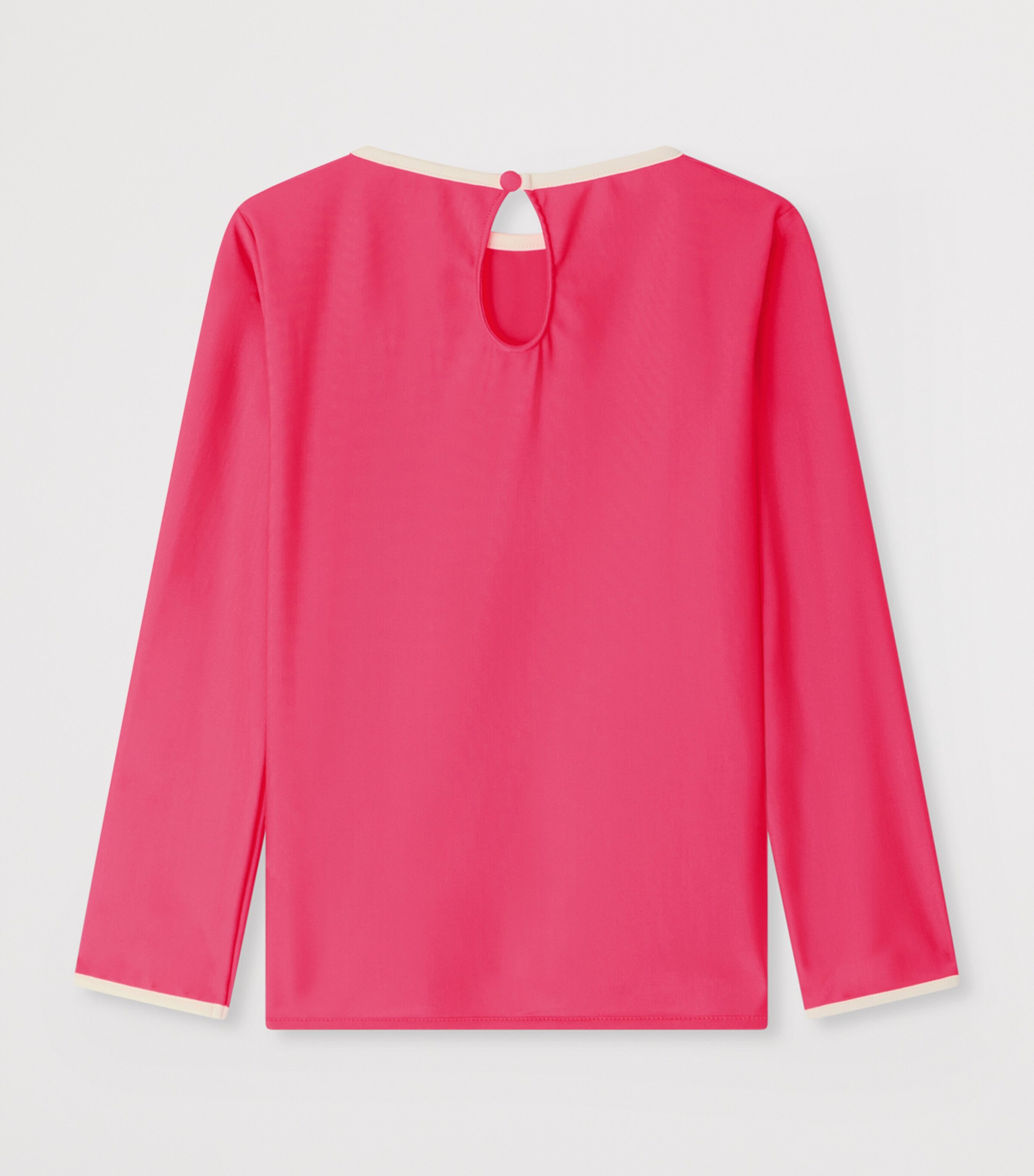 Bonpoint Long-Sleeve Swim Top (10-14 Years) Rose Fluo Image 2