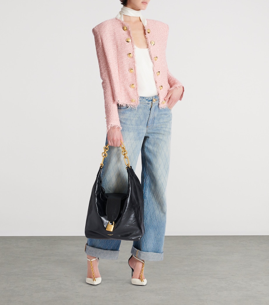 Tweed Sequinned Blazer 4CU ROSE Image 2